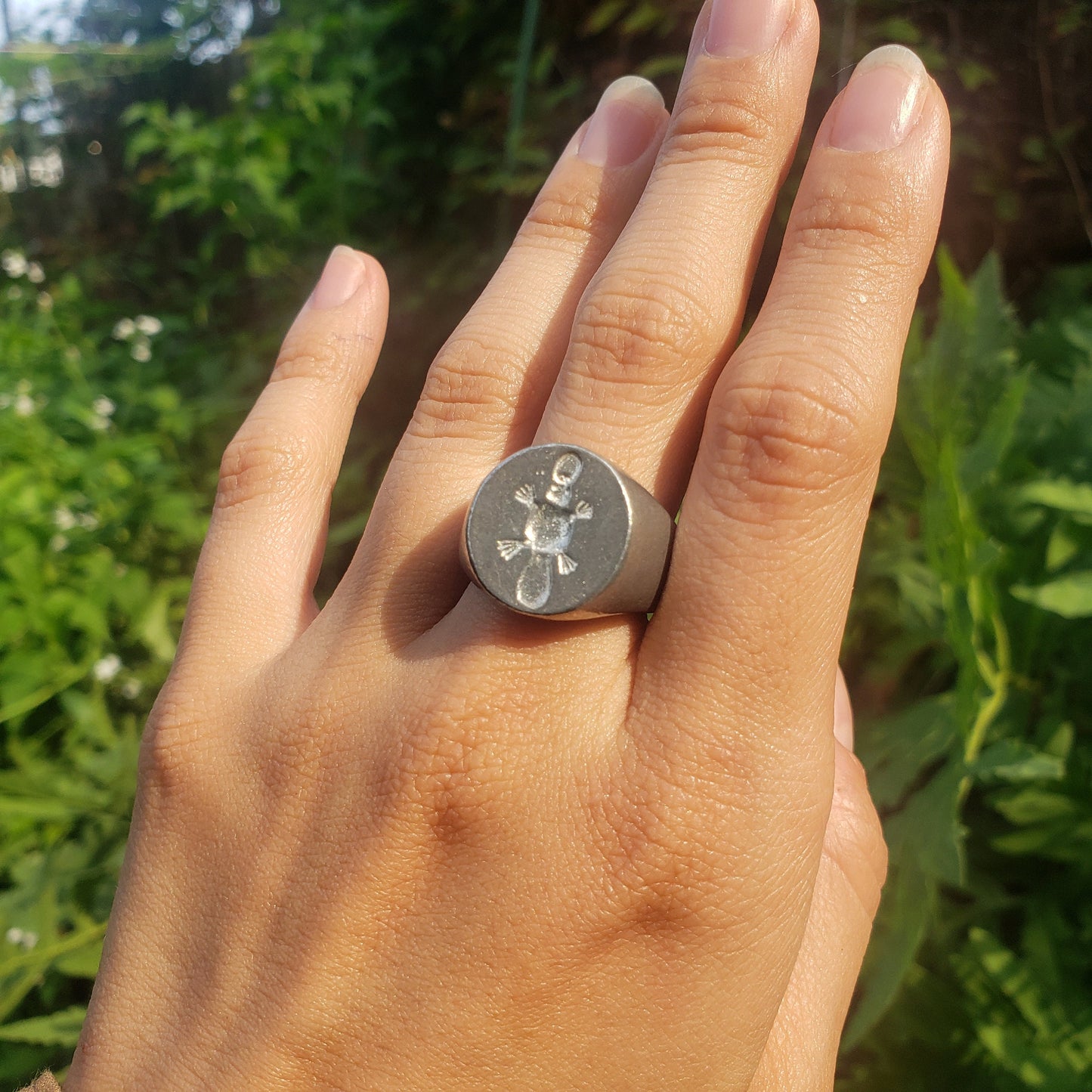 Platypus wax seal signet ring