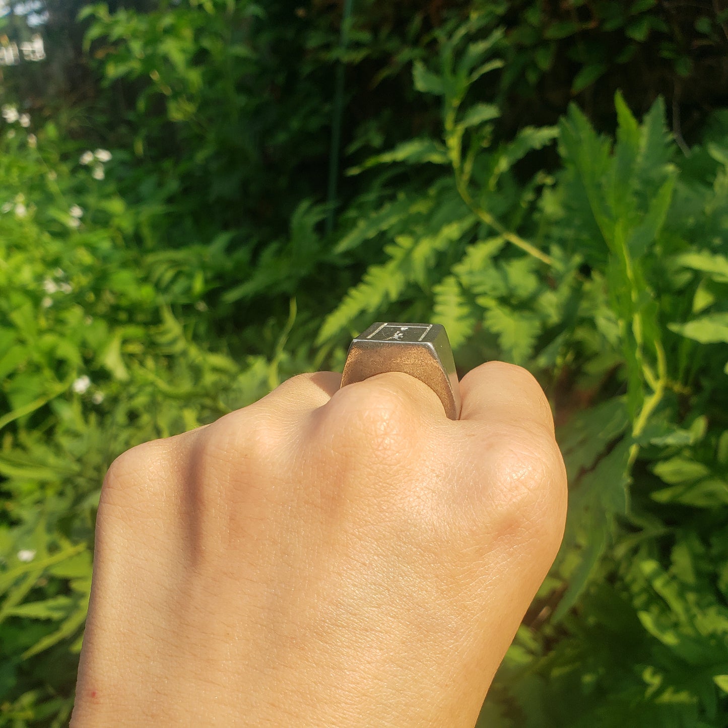 Weight over bar wax seal signet ring