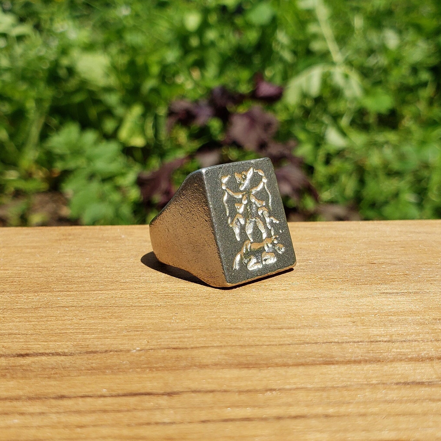 Lamashtu wax seal signet ring