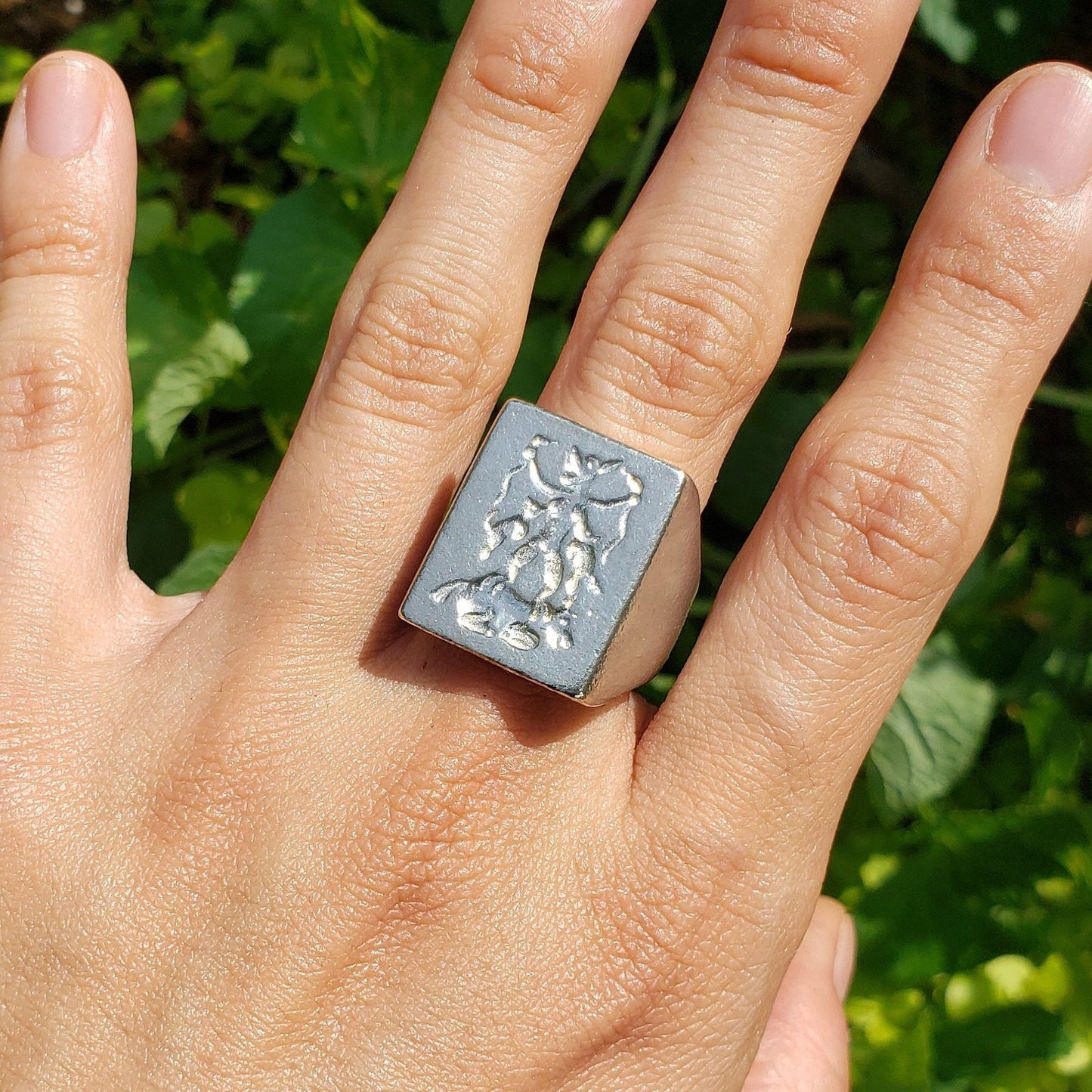 Lamashtu wax seal signet ring