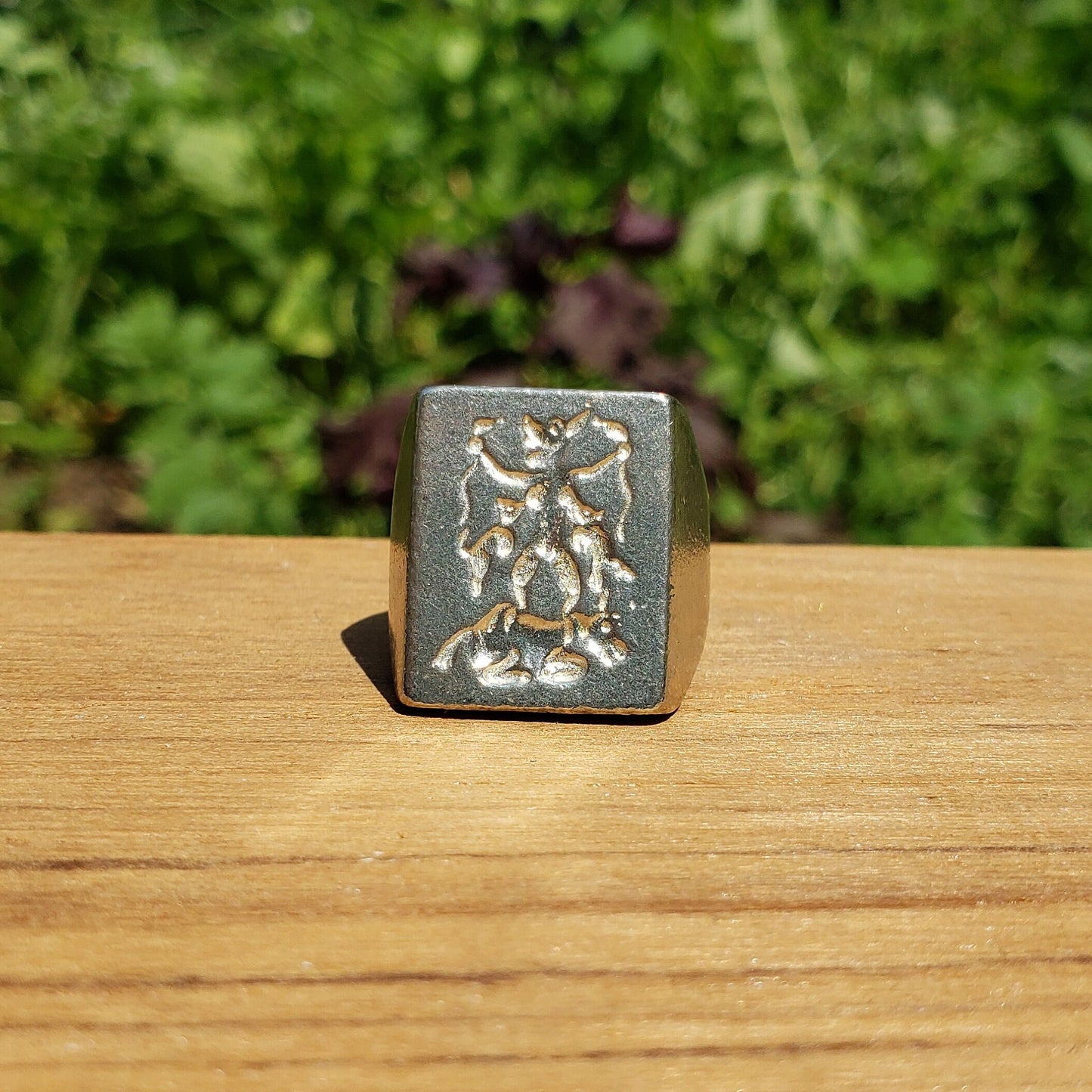 Lamashtu wax seal signet ring