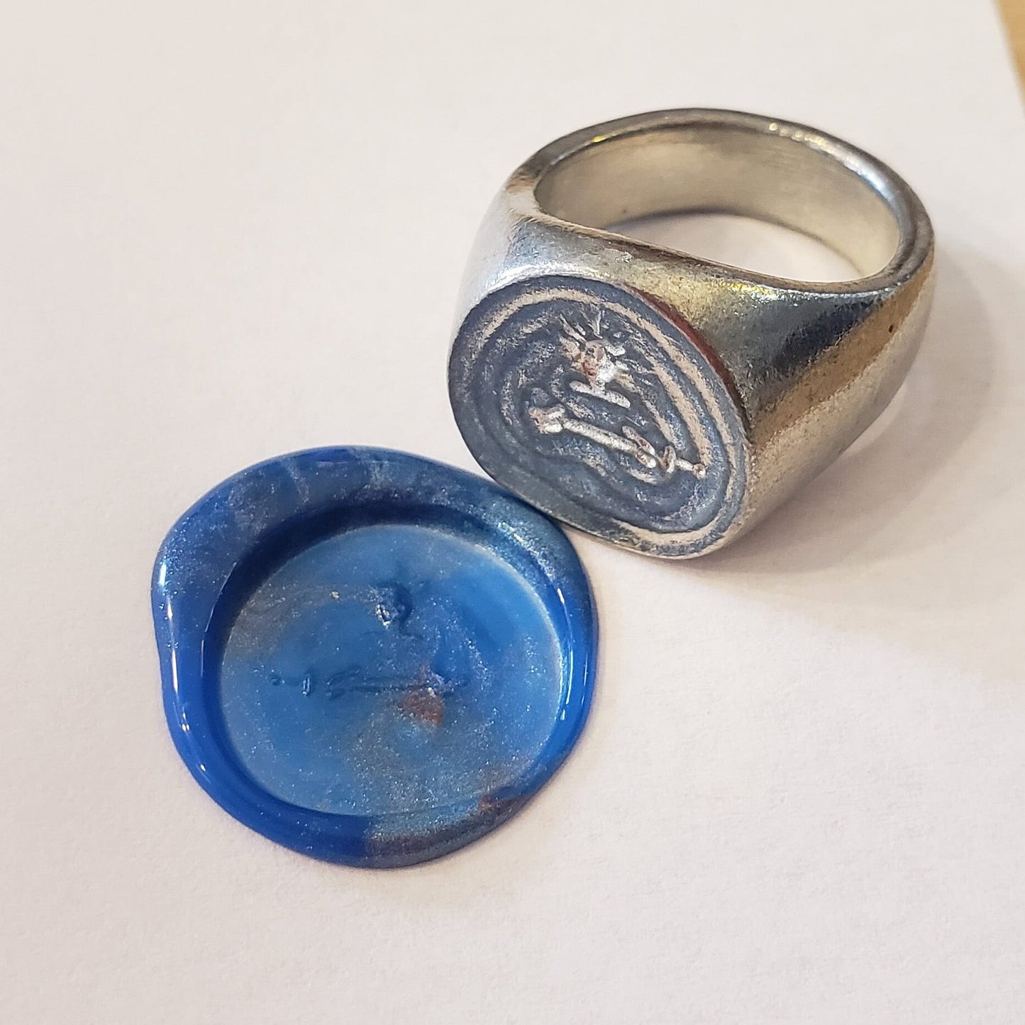 Lady of the lake wax seal signet ring