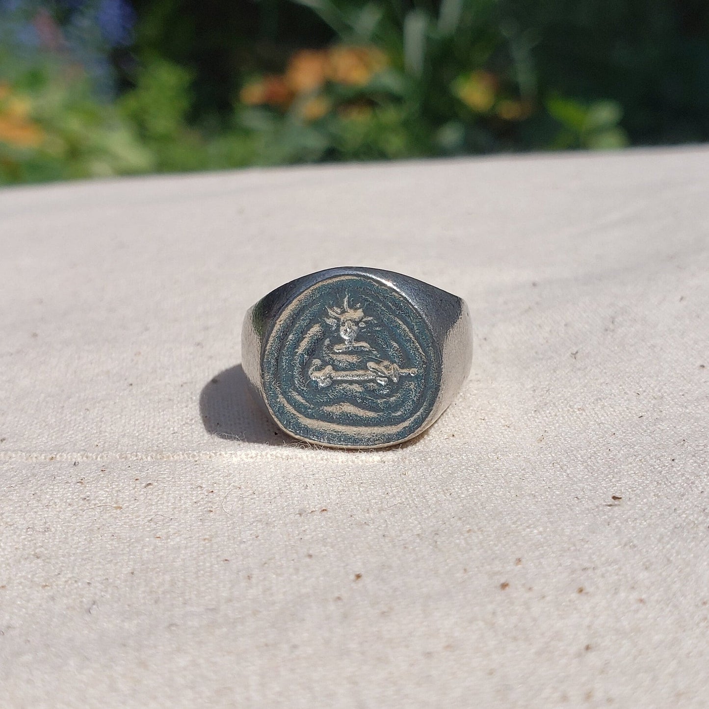 Lady of the lake wax seal signet ring