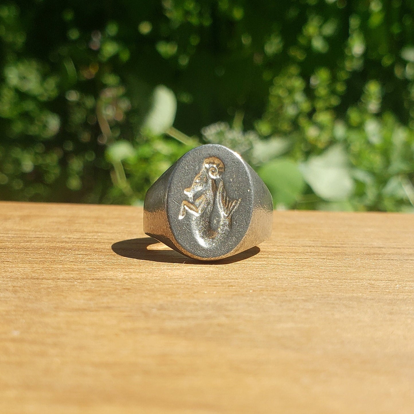 Capricorn wax seal signet ring