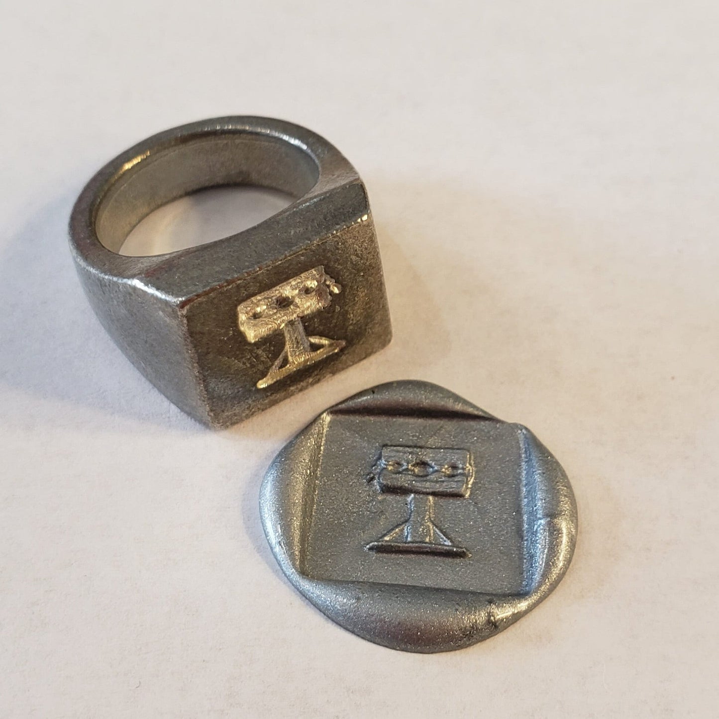 Pillory wax seal signet ring