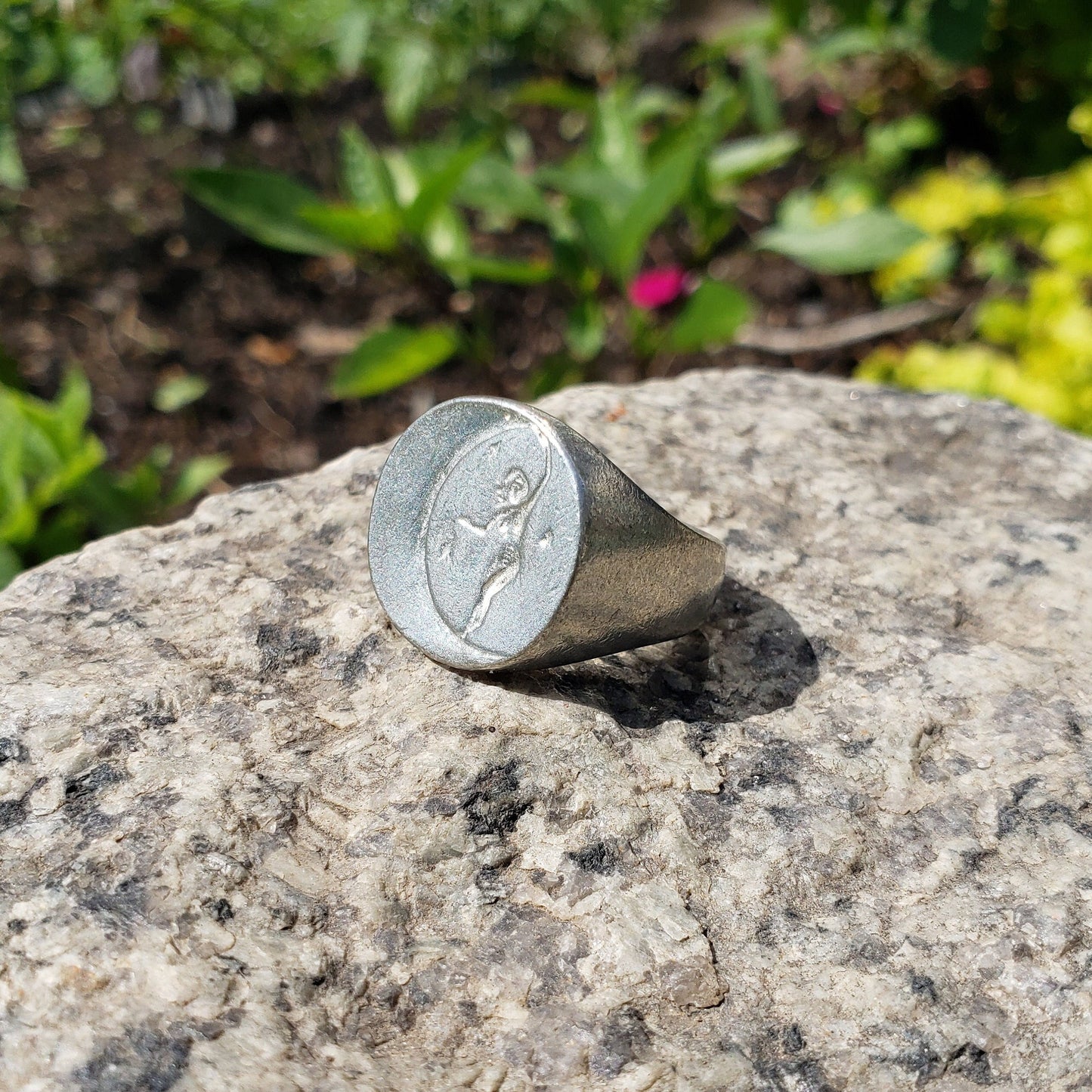 Moon dance wax seal signet ring