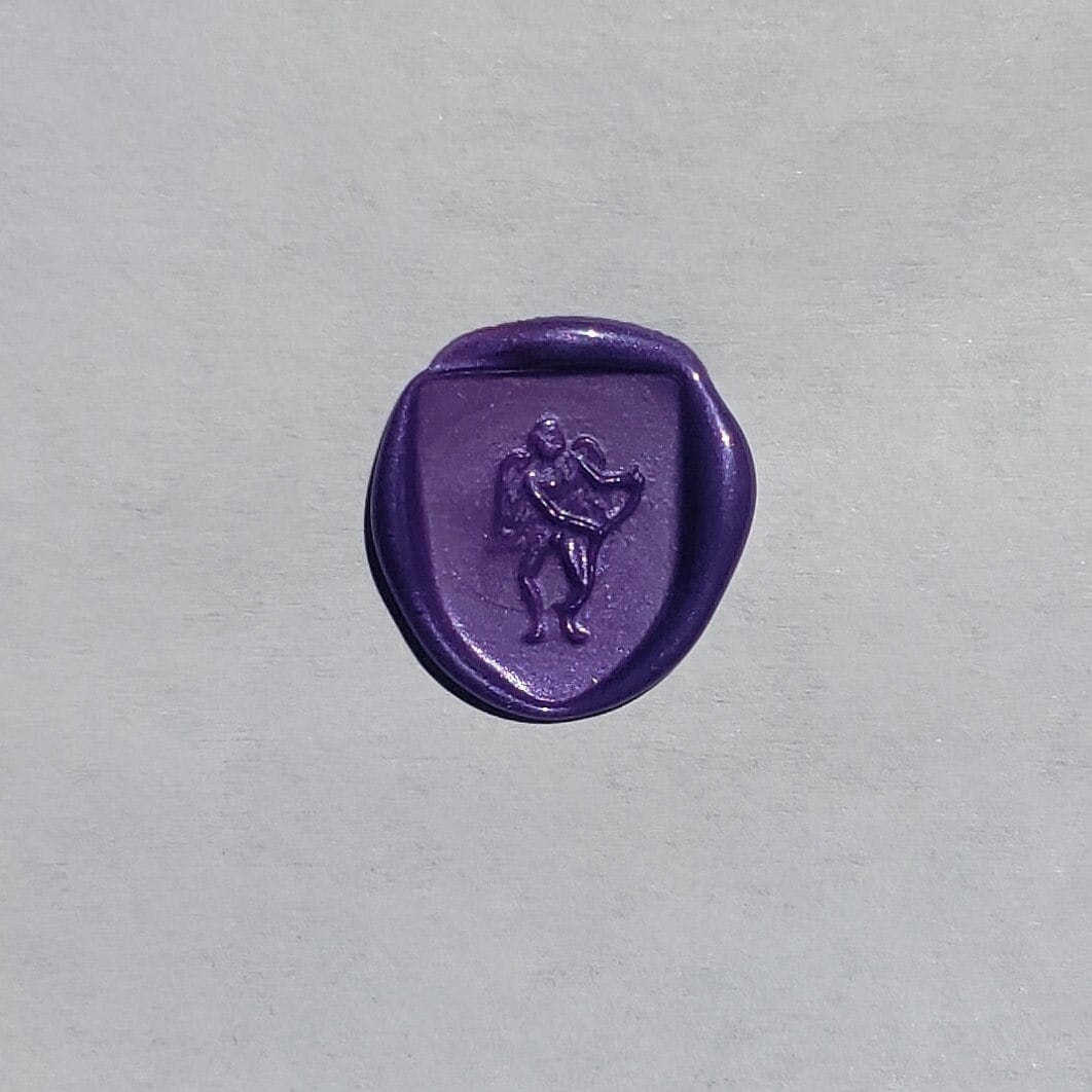 Eros bending his bow wax seal signet ring