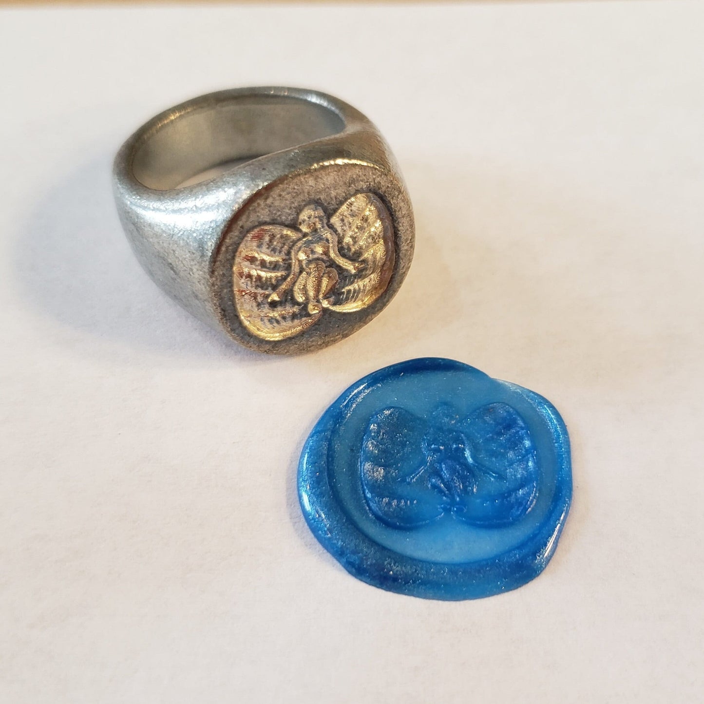 Birth of venus wax seal signet ring