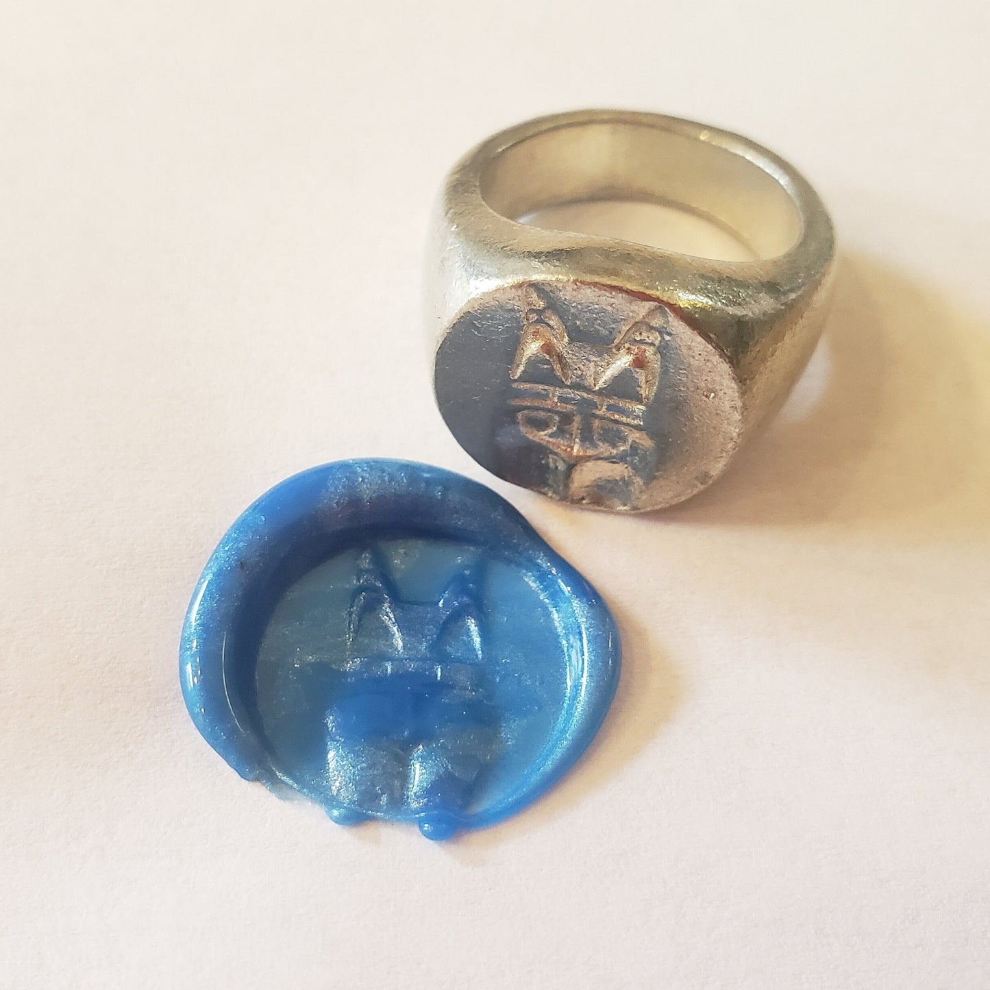 Wedgie wax seal signet ring