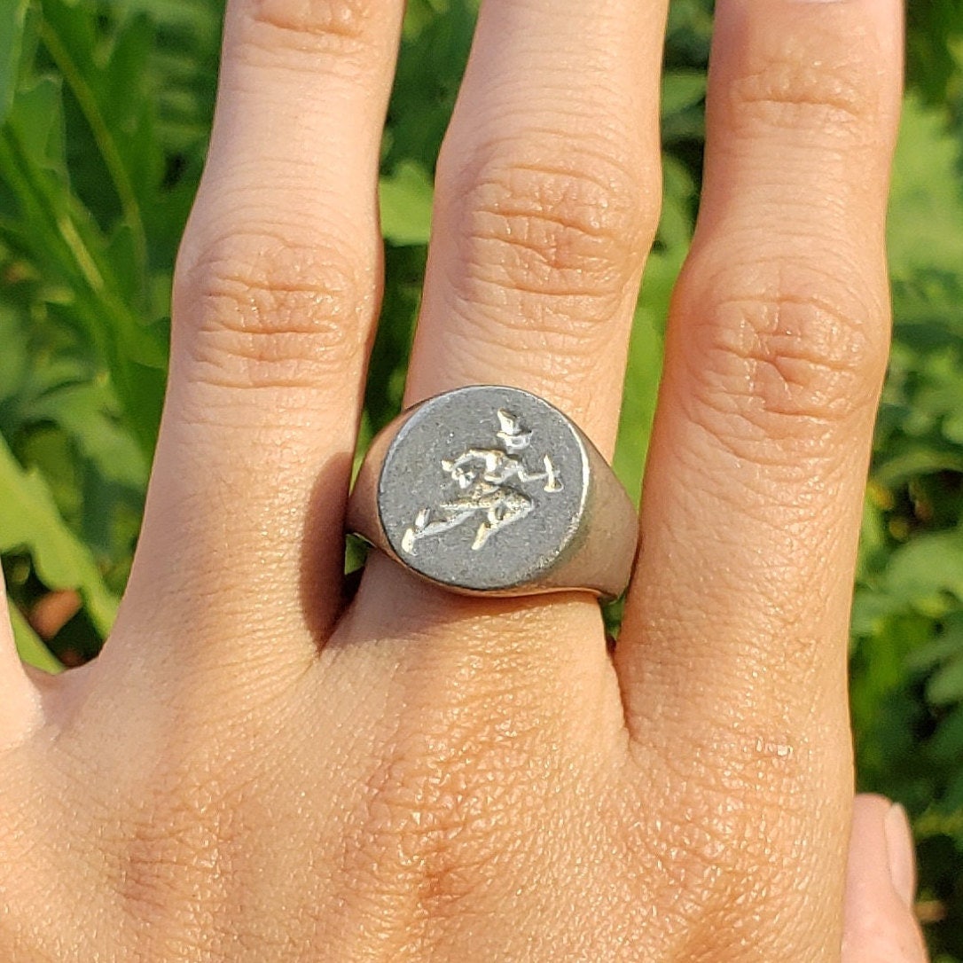 Hermes wax seal signet ring