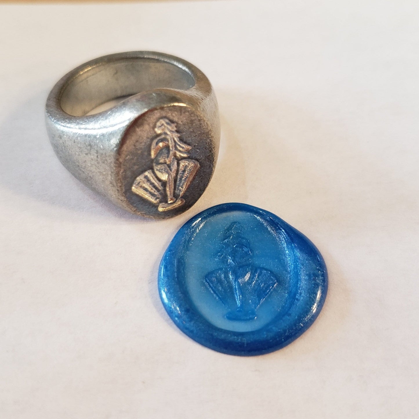 Aphrodite wax seal signet ring