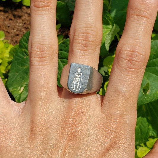 Hermaphroditus anasyrma wax seal signet ring