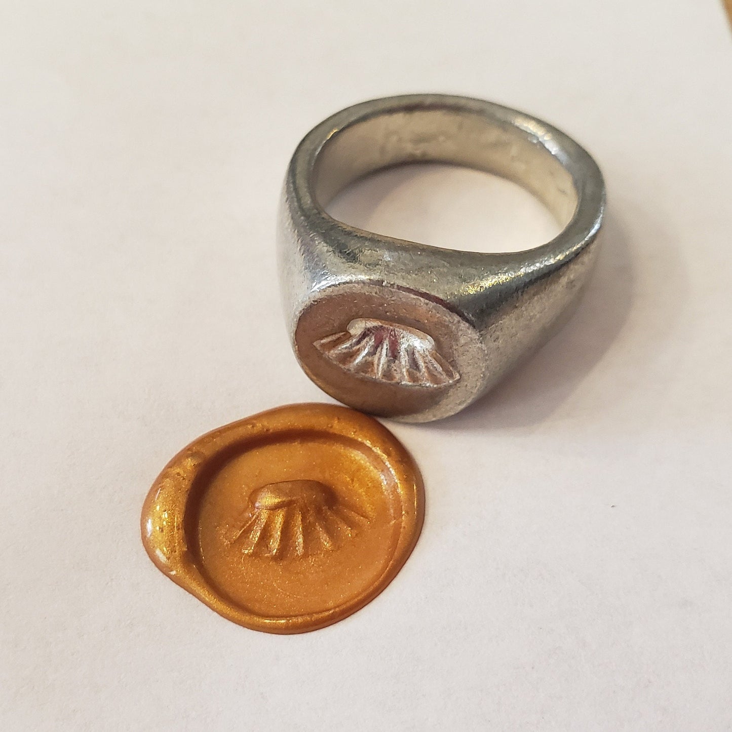 Potsticker wax seal signet ring