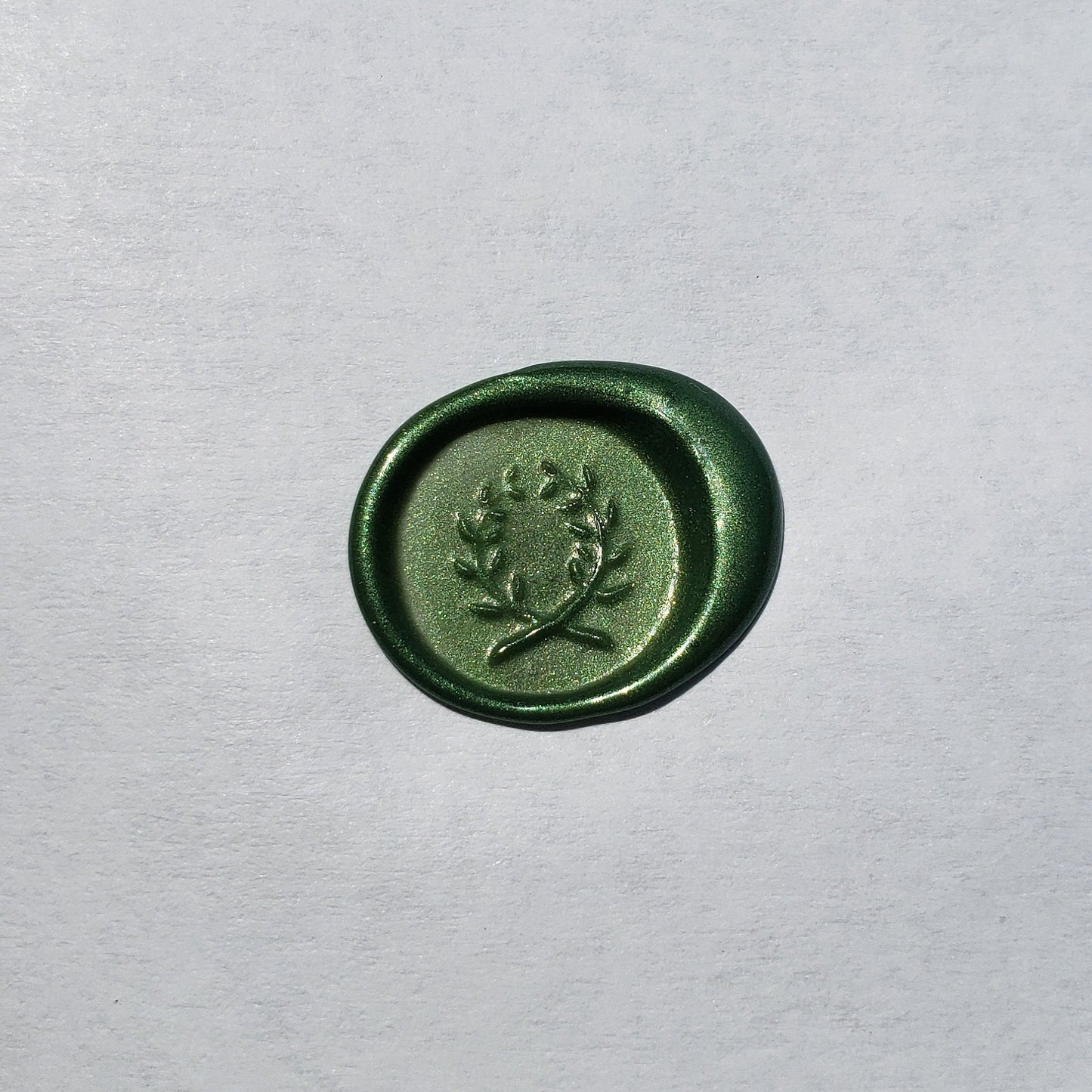 Laurel wreath wax seal signet ring