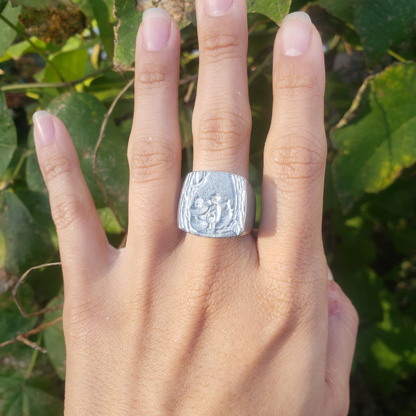 Little red riding hood wax seal signet ring