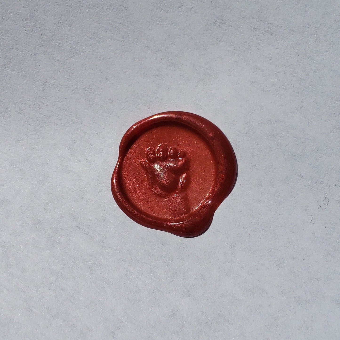 Heart in hand wax seal signet ring