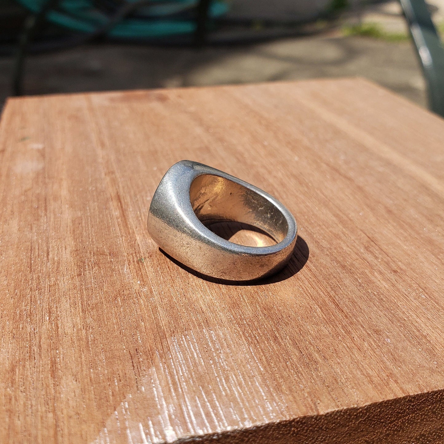 Heart in hand wax seal signet ring