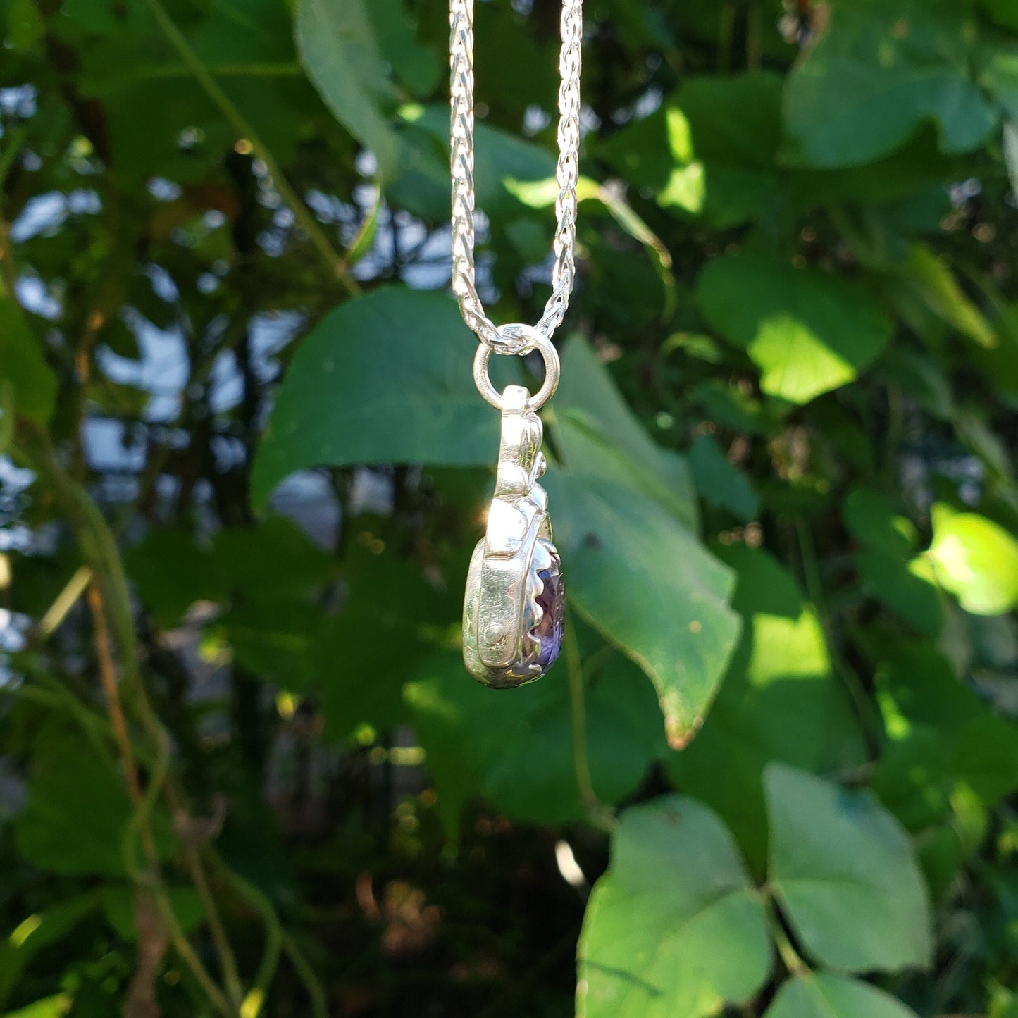 Flower fairy amethyst seal pendant