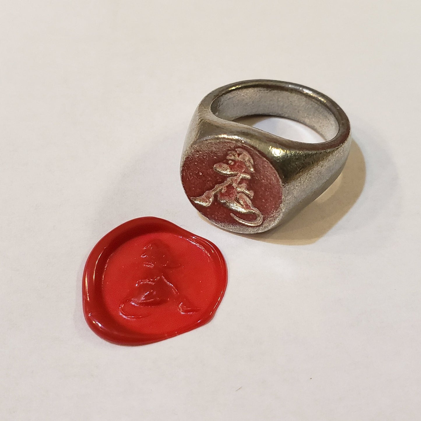 House mouse wax seal signet ring