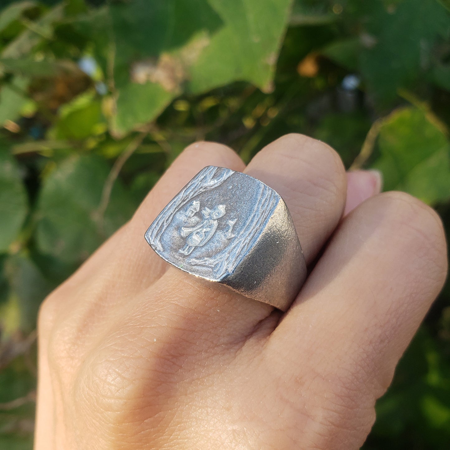 Little red riding hood wax seal signet ring