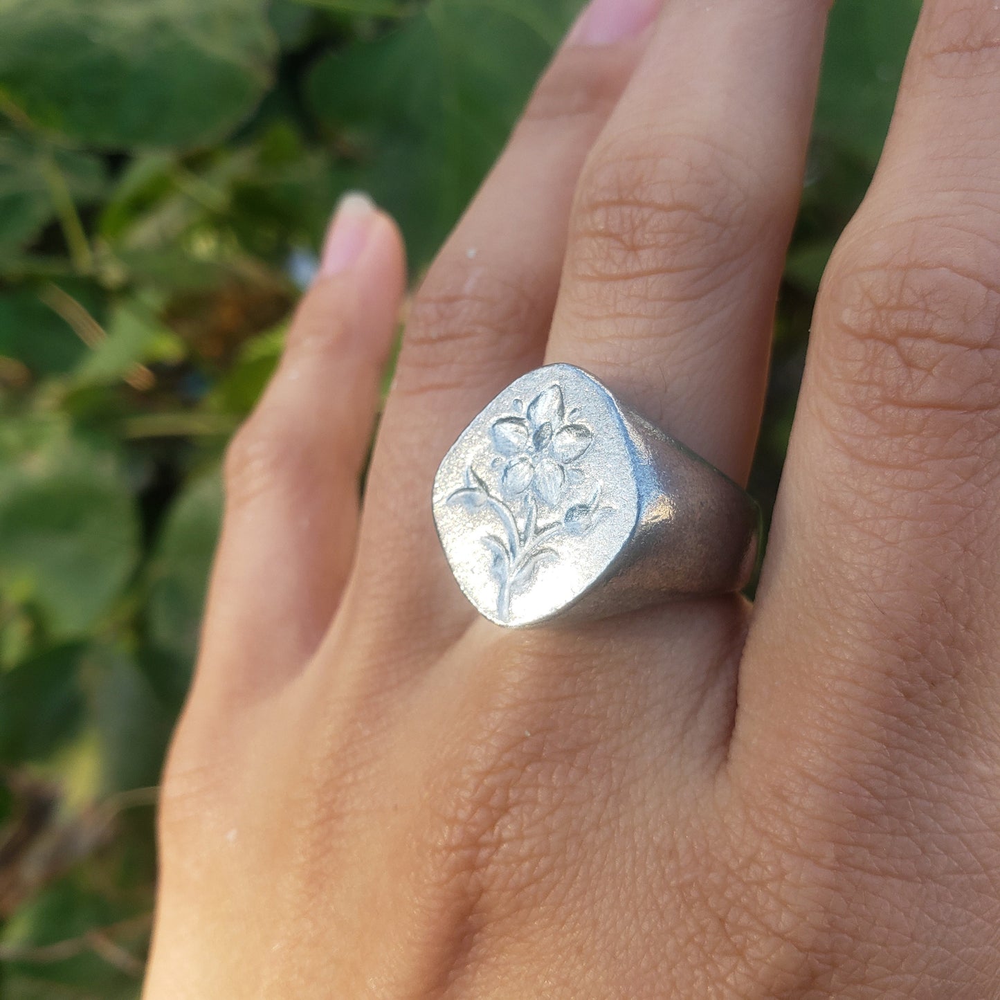 Pimpernel wax seal signet ring