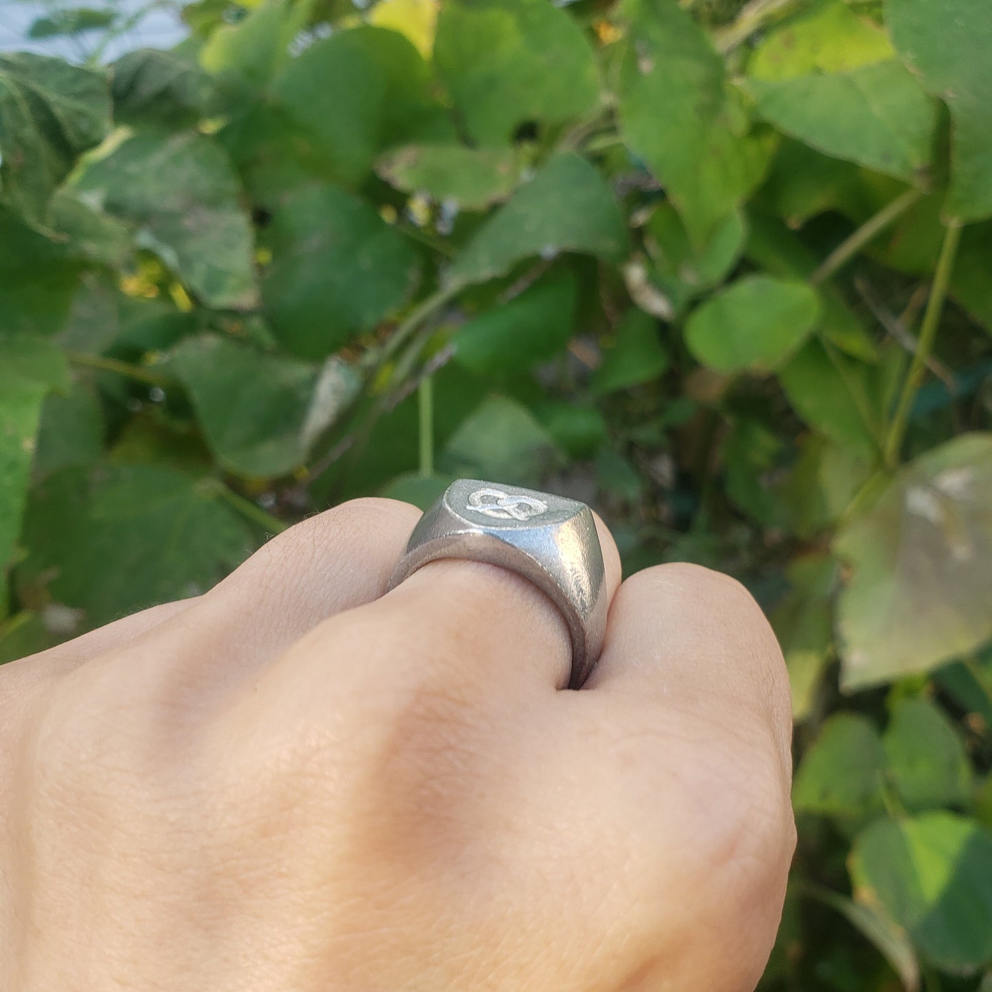 Pretzel wax seal signet ring