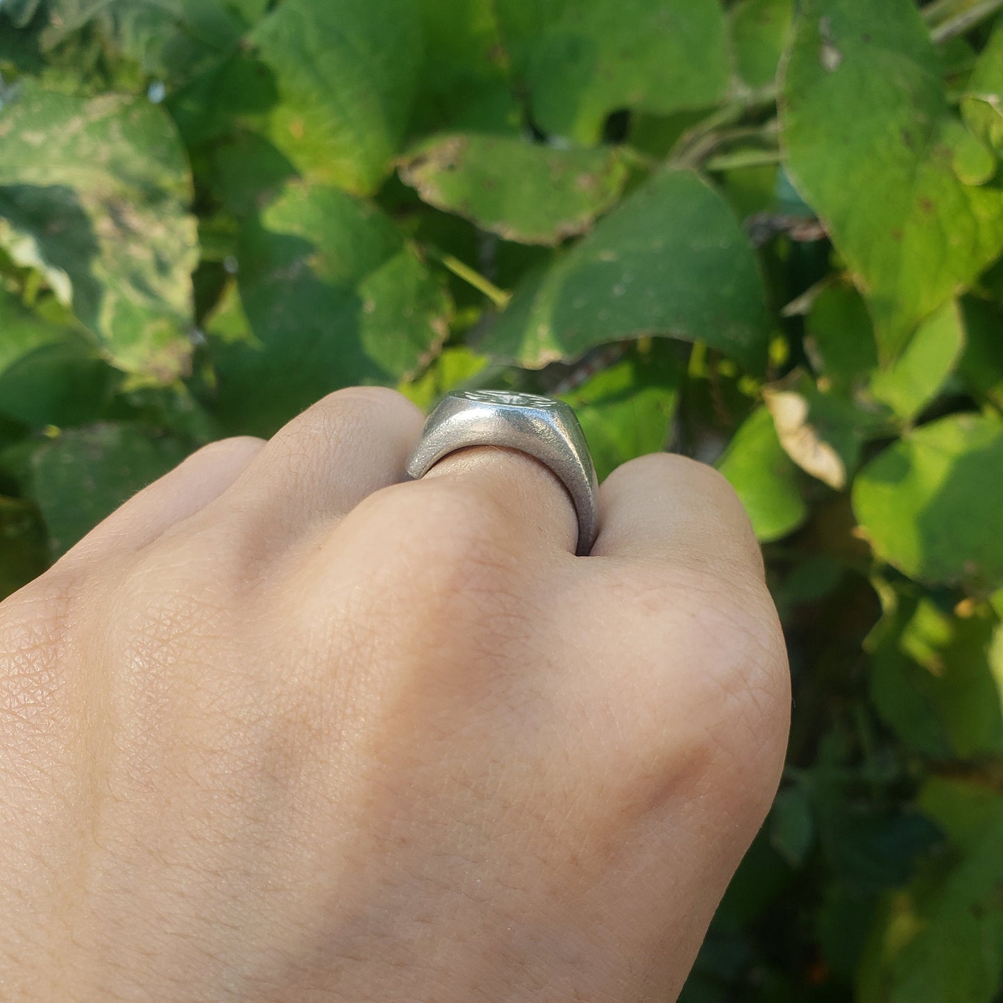 Scarab wax seal signet ring