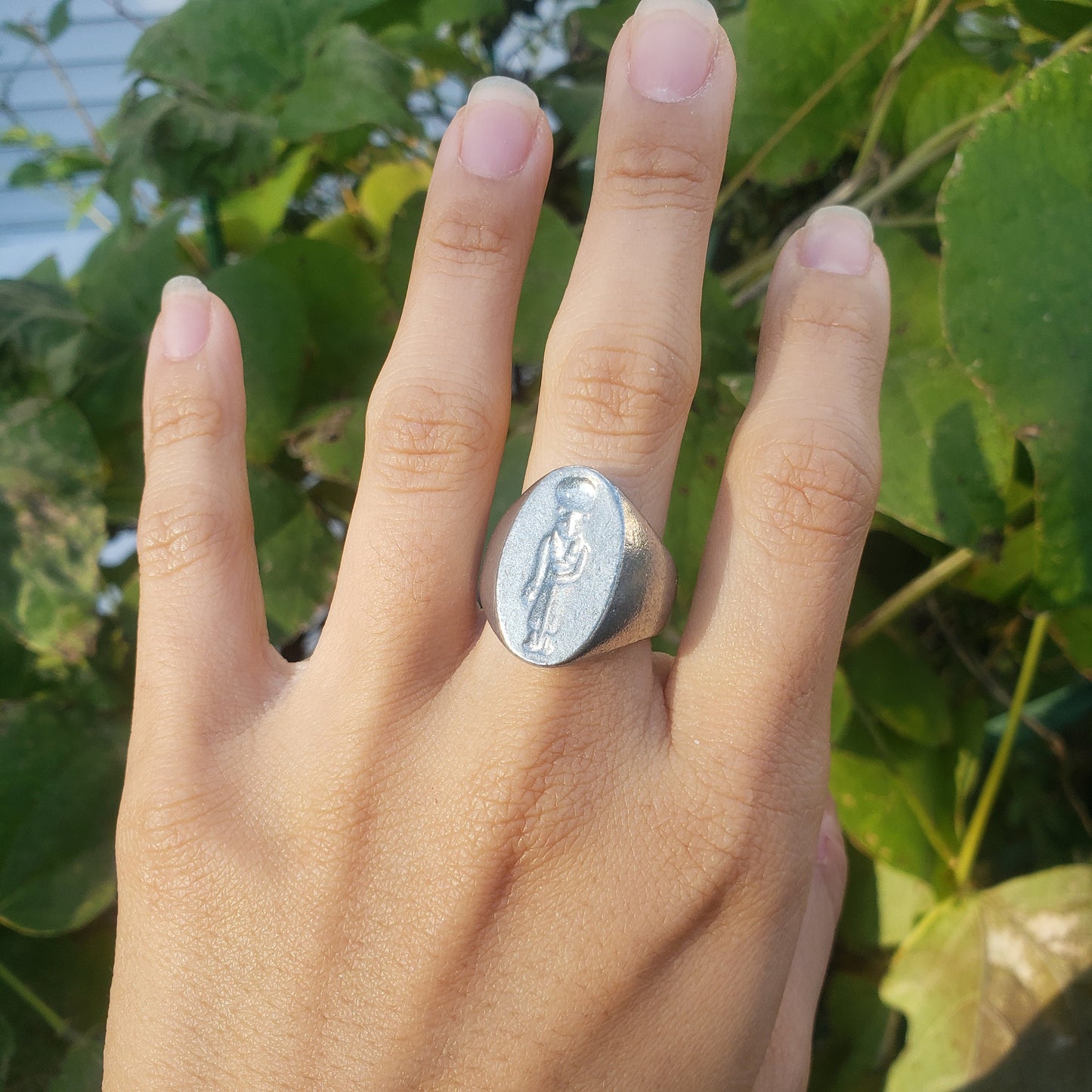 Sekhmet wax seal signet ring