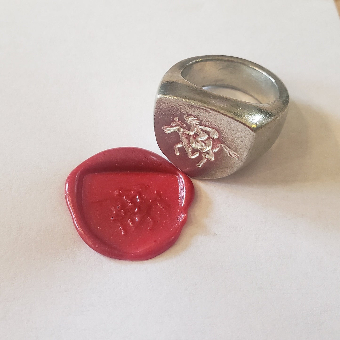 Pony express wax seal signet ring