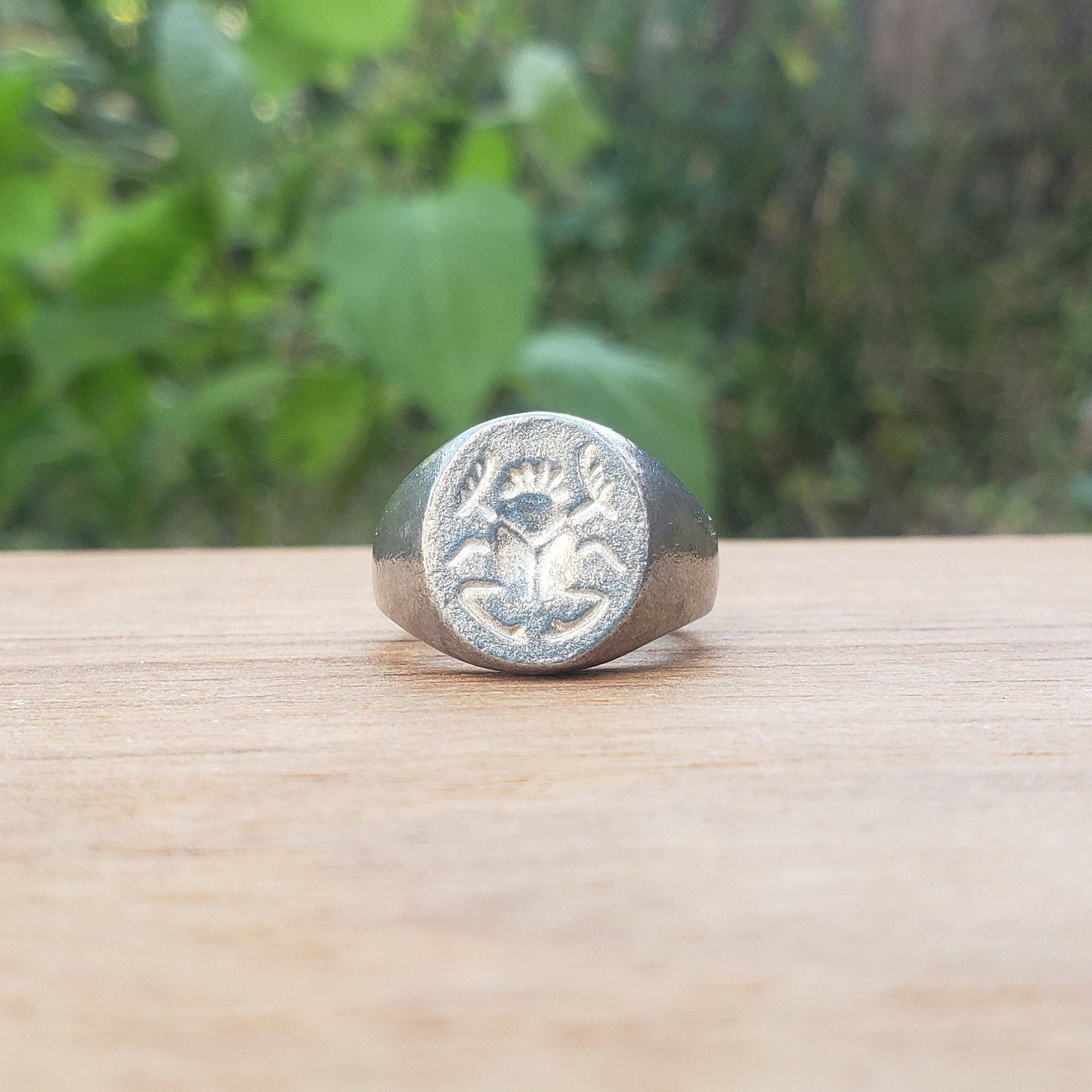 Scarab wax seal signet ring