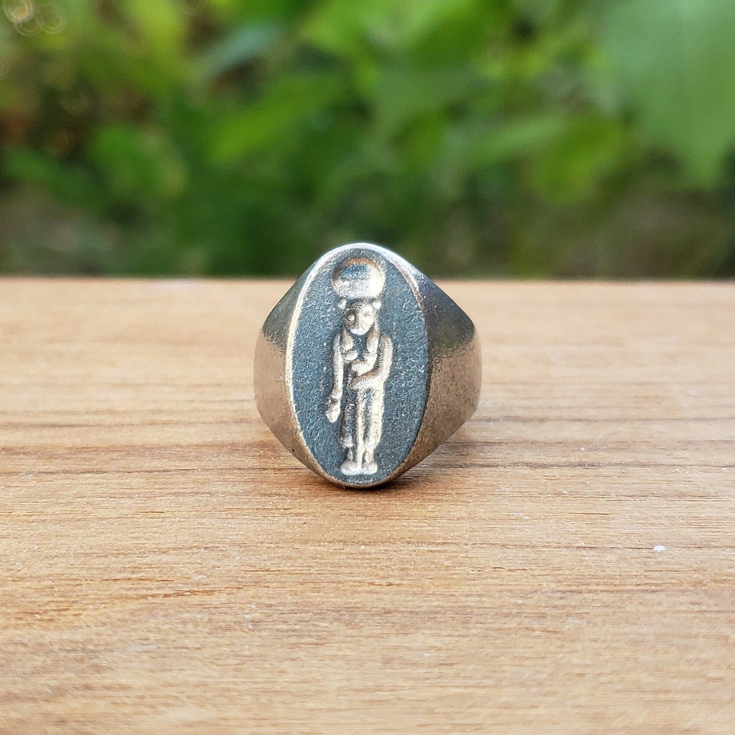 Sekhmet wax seal signet ring