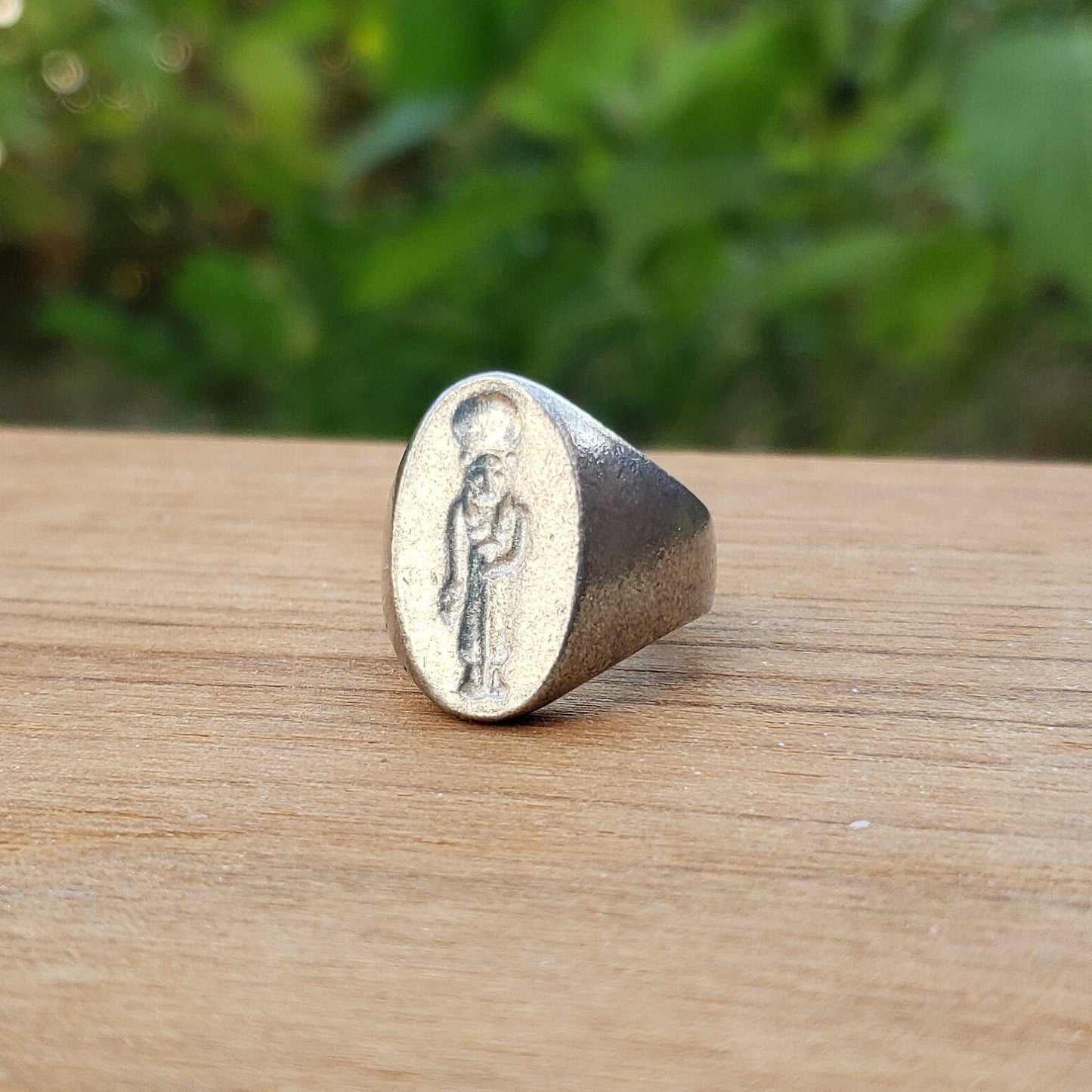 Sekhmet wax seal signet ring