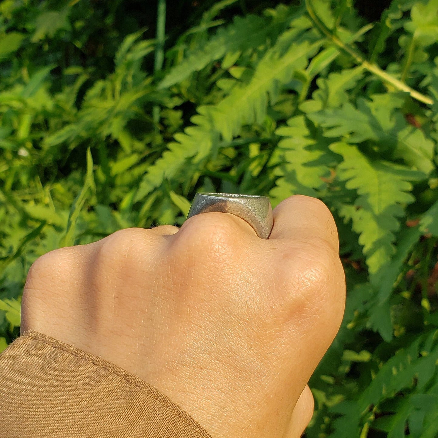 Broccoli wax seal signet ring