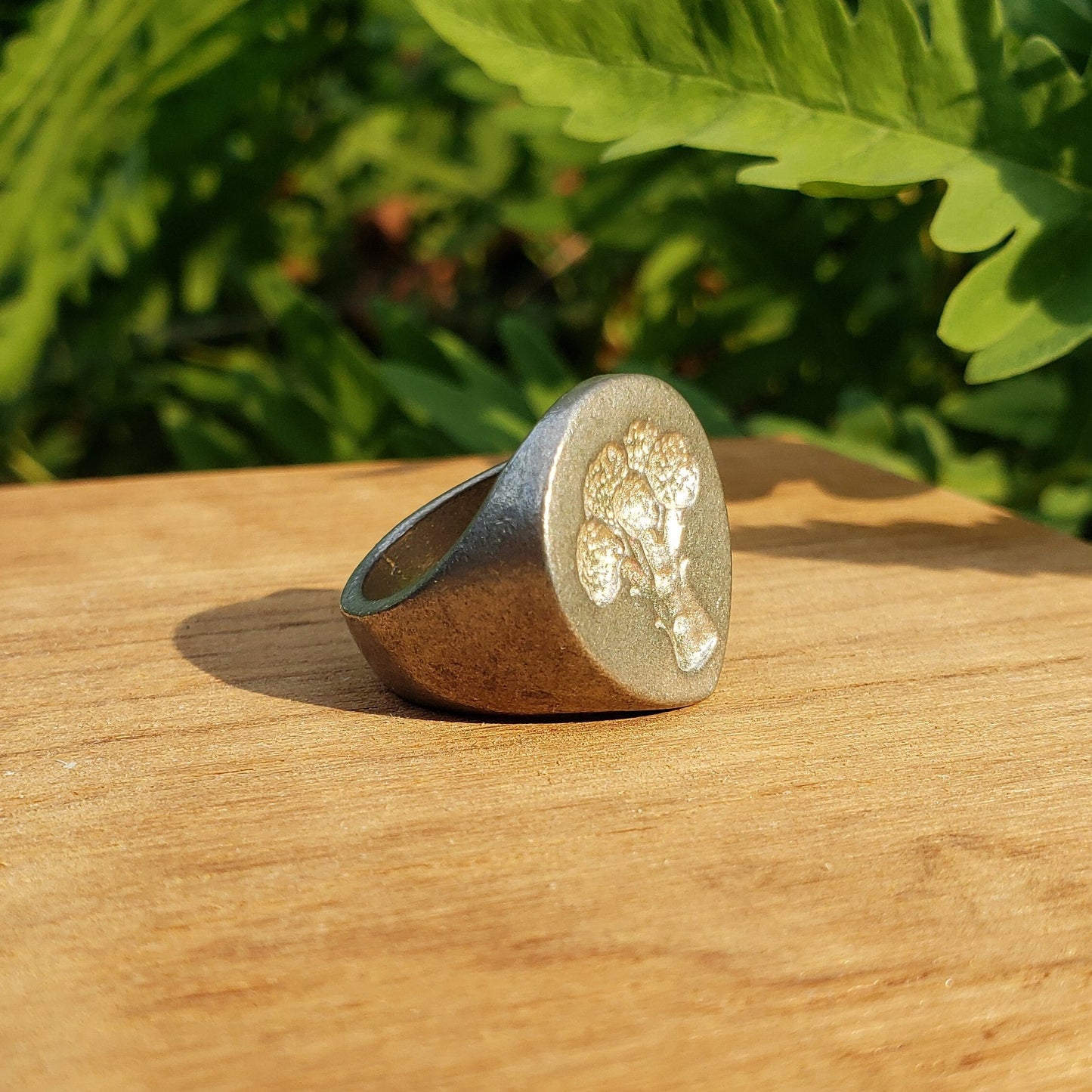 Broccoli wax seal signet ring