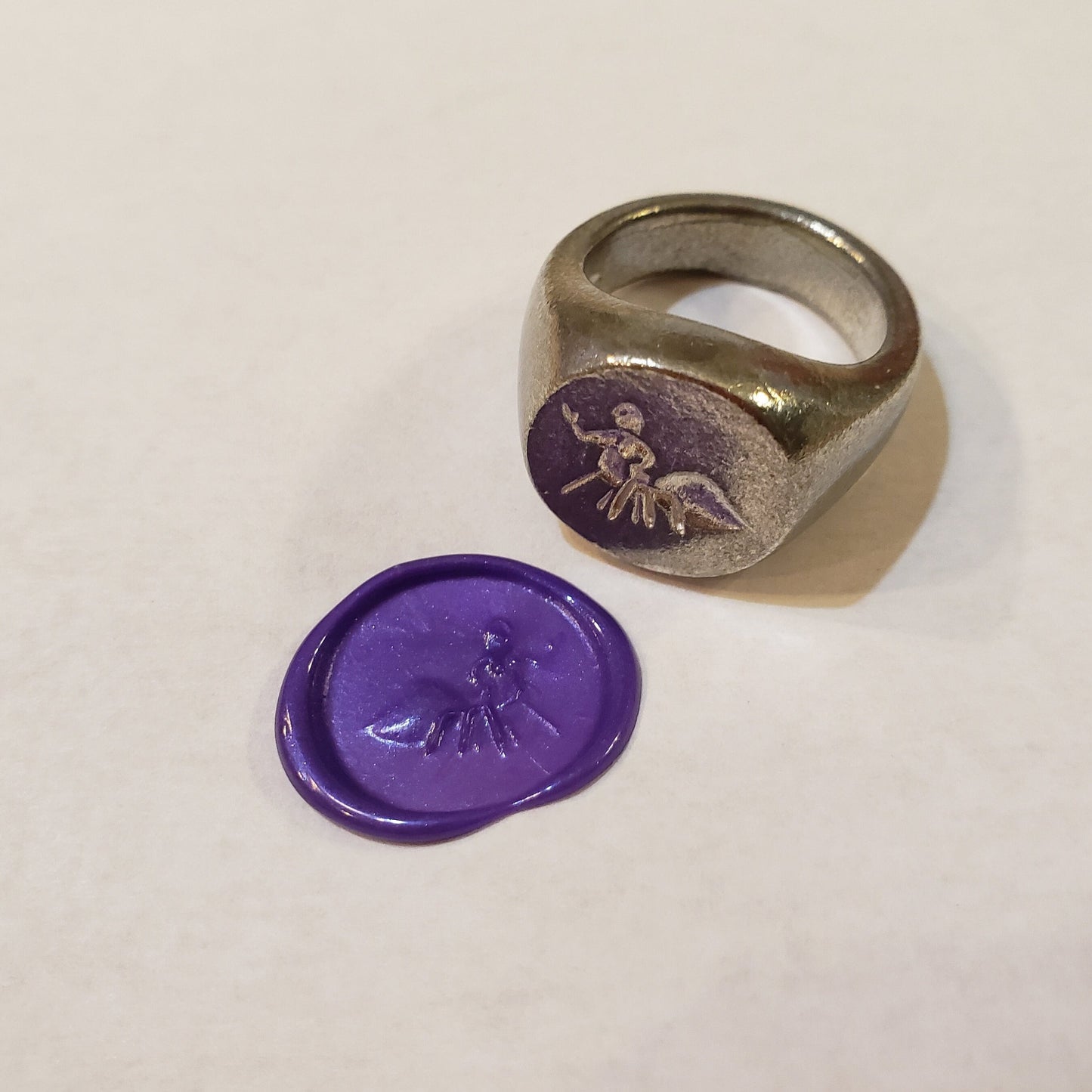 Arachne wax seal signet ring