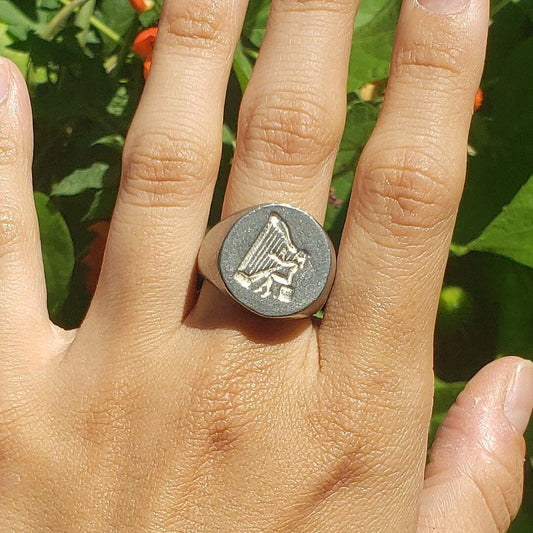 Harp wax seal signet ring