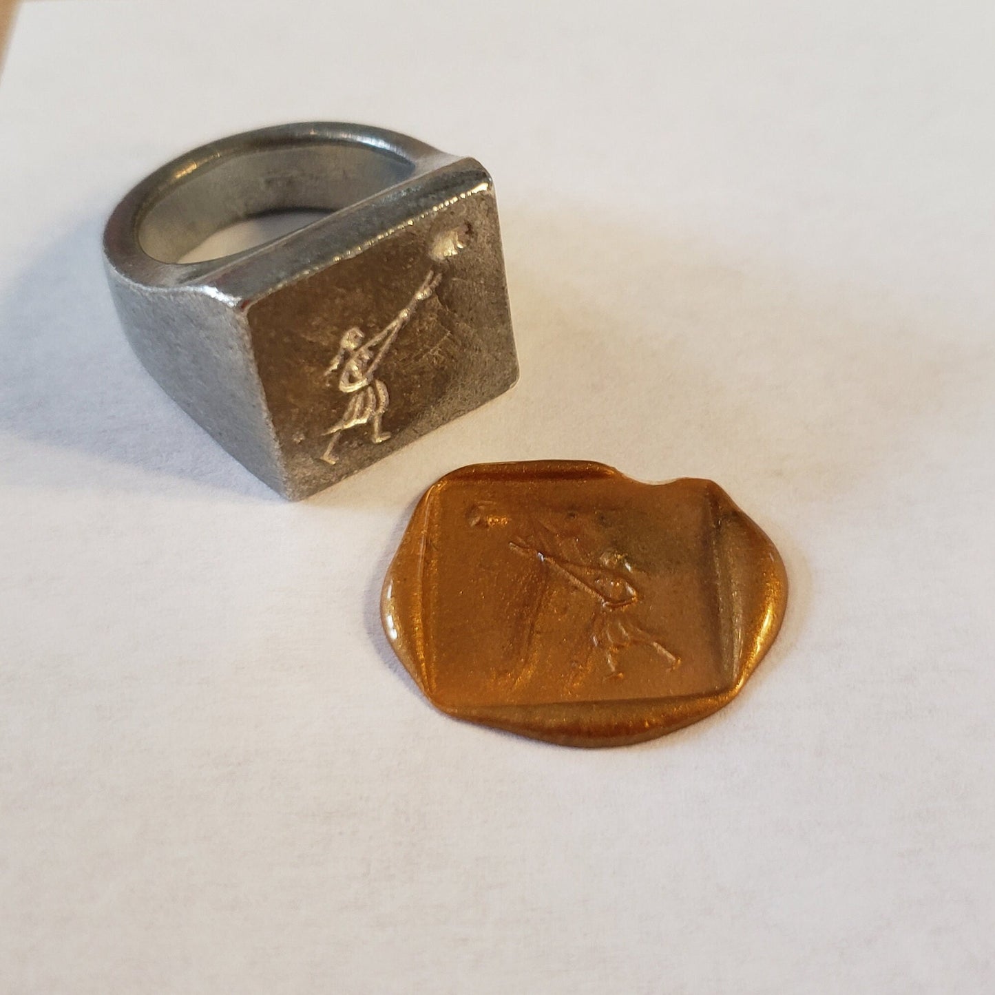 Sheaf toss wax seal signet ring