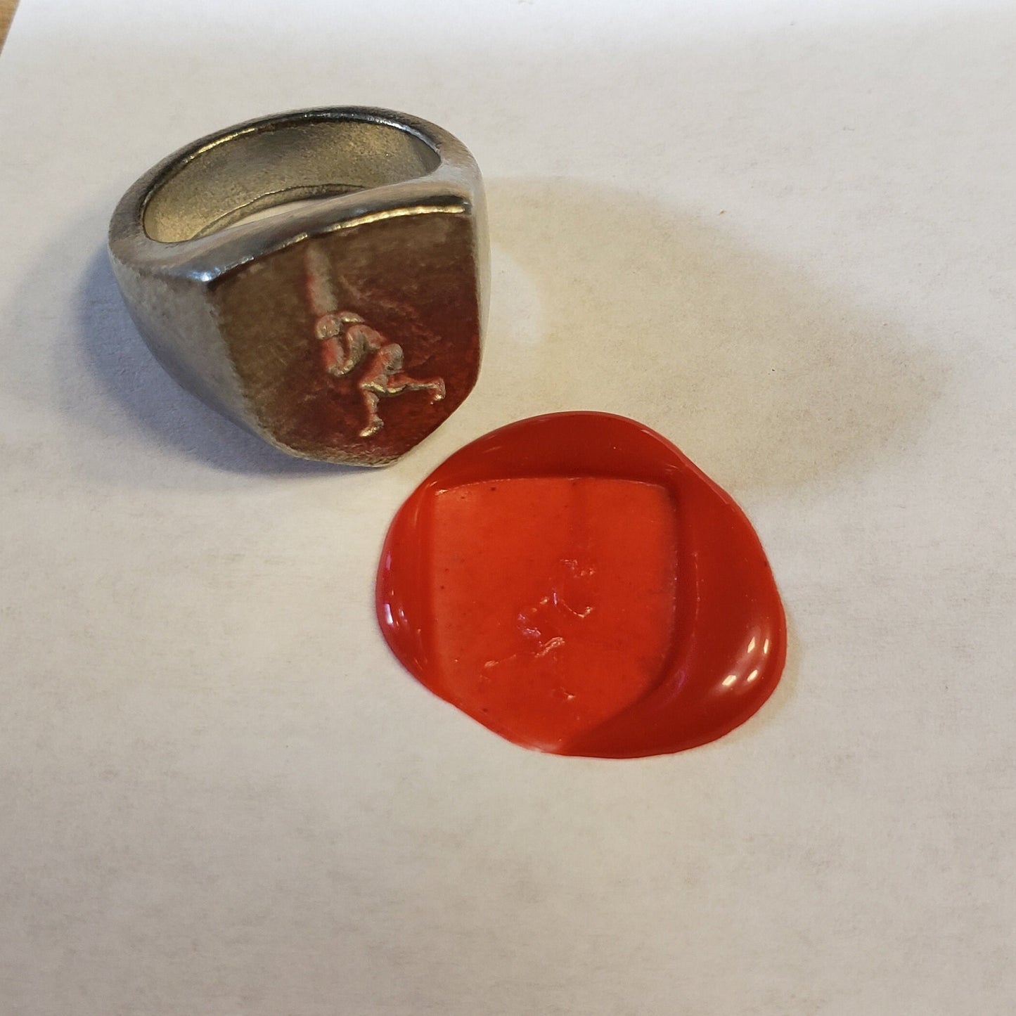 Caber toss lift wax seal signet ring