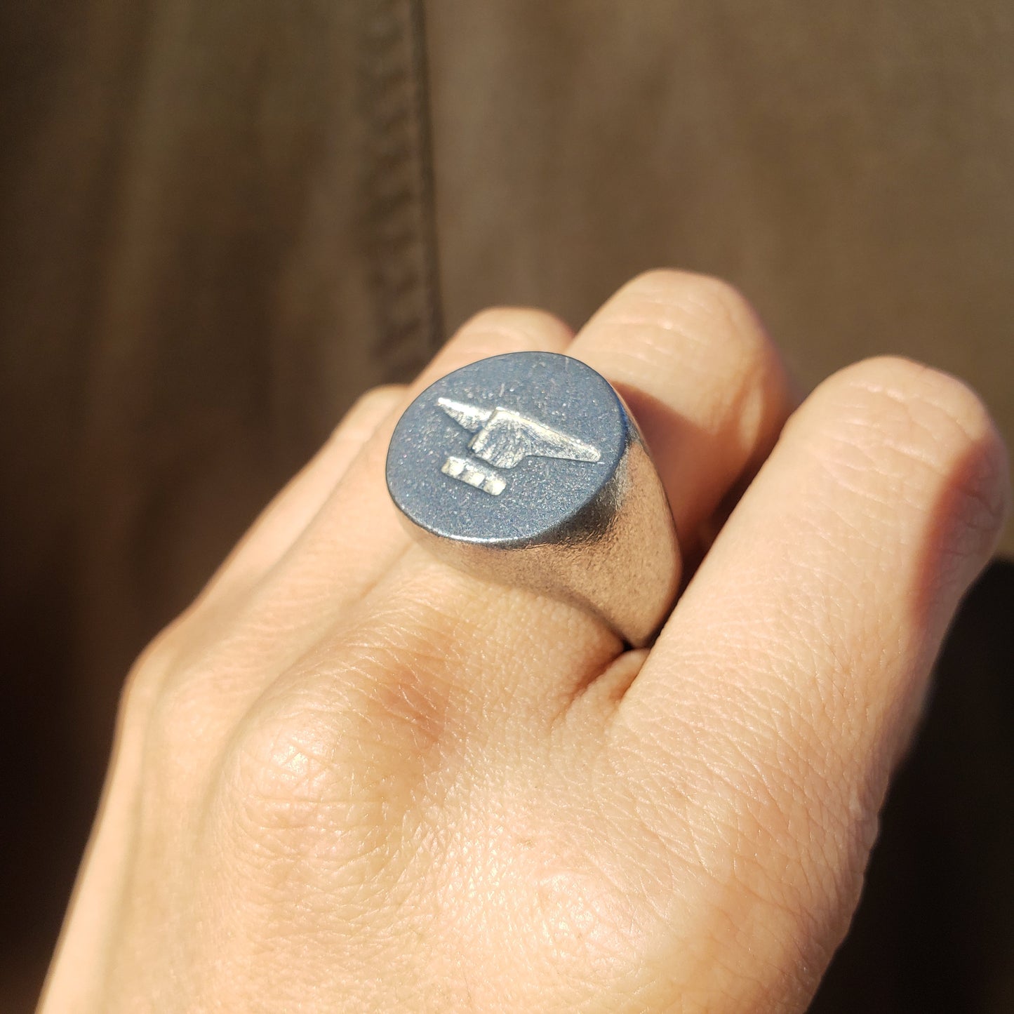 Anvil wax seal signet ring