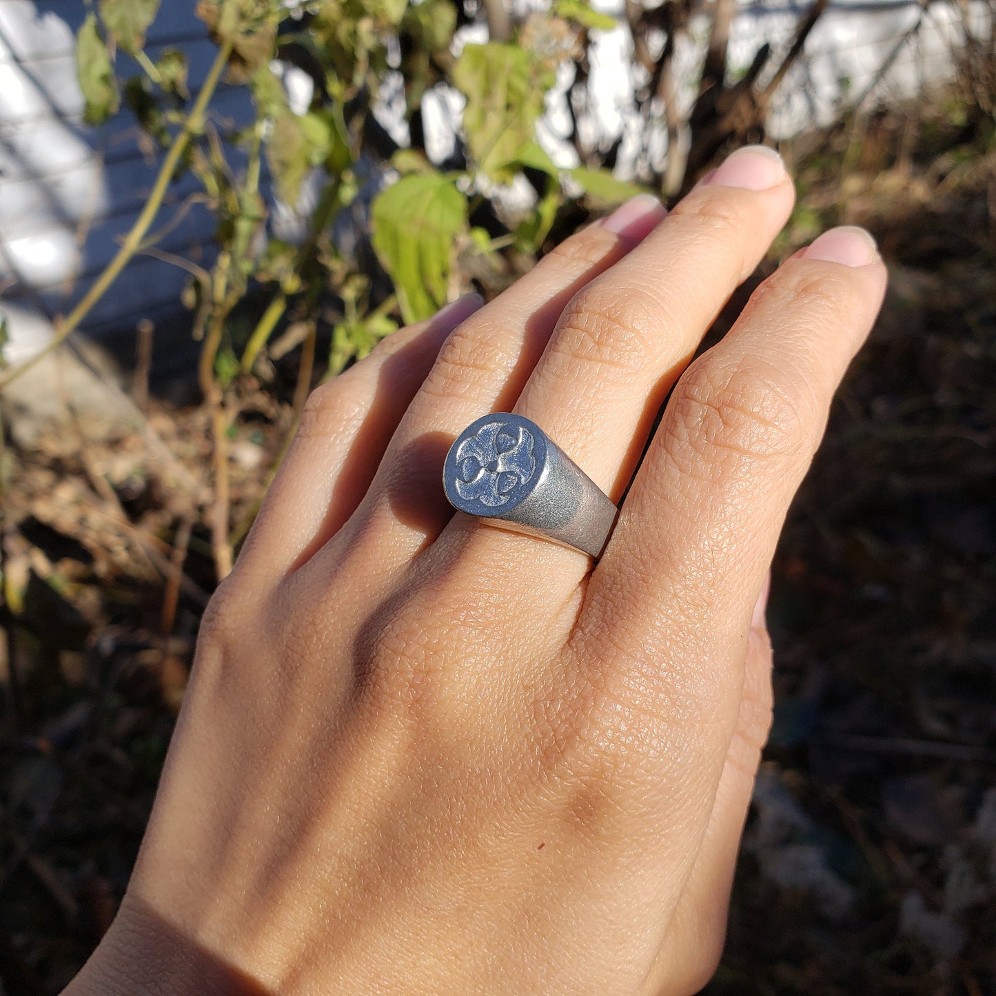 Biohazard wax seal signet ring