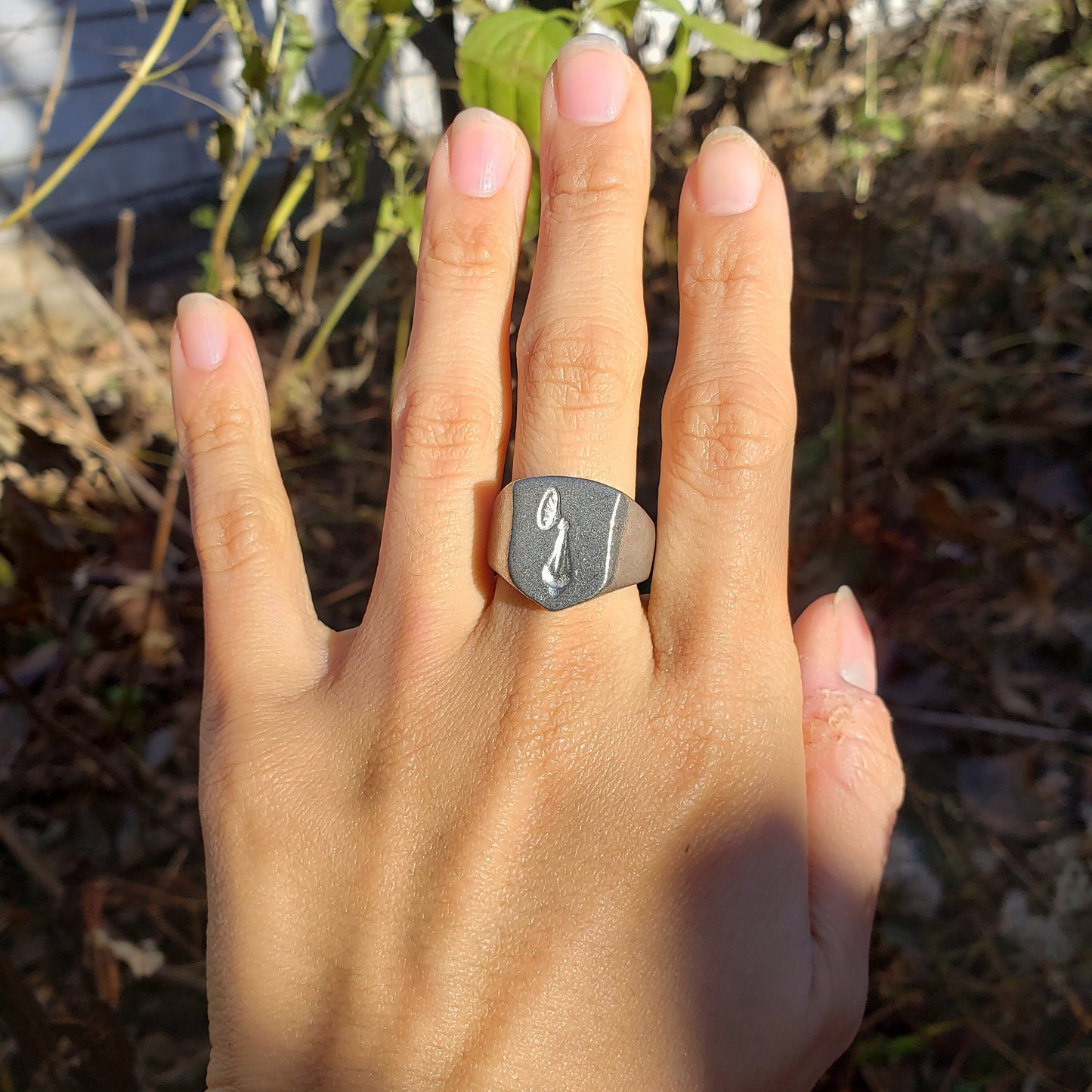 Halo wax seal signet ring