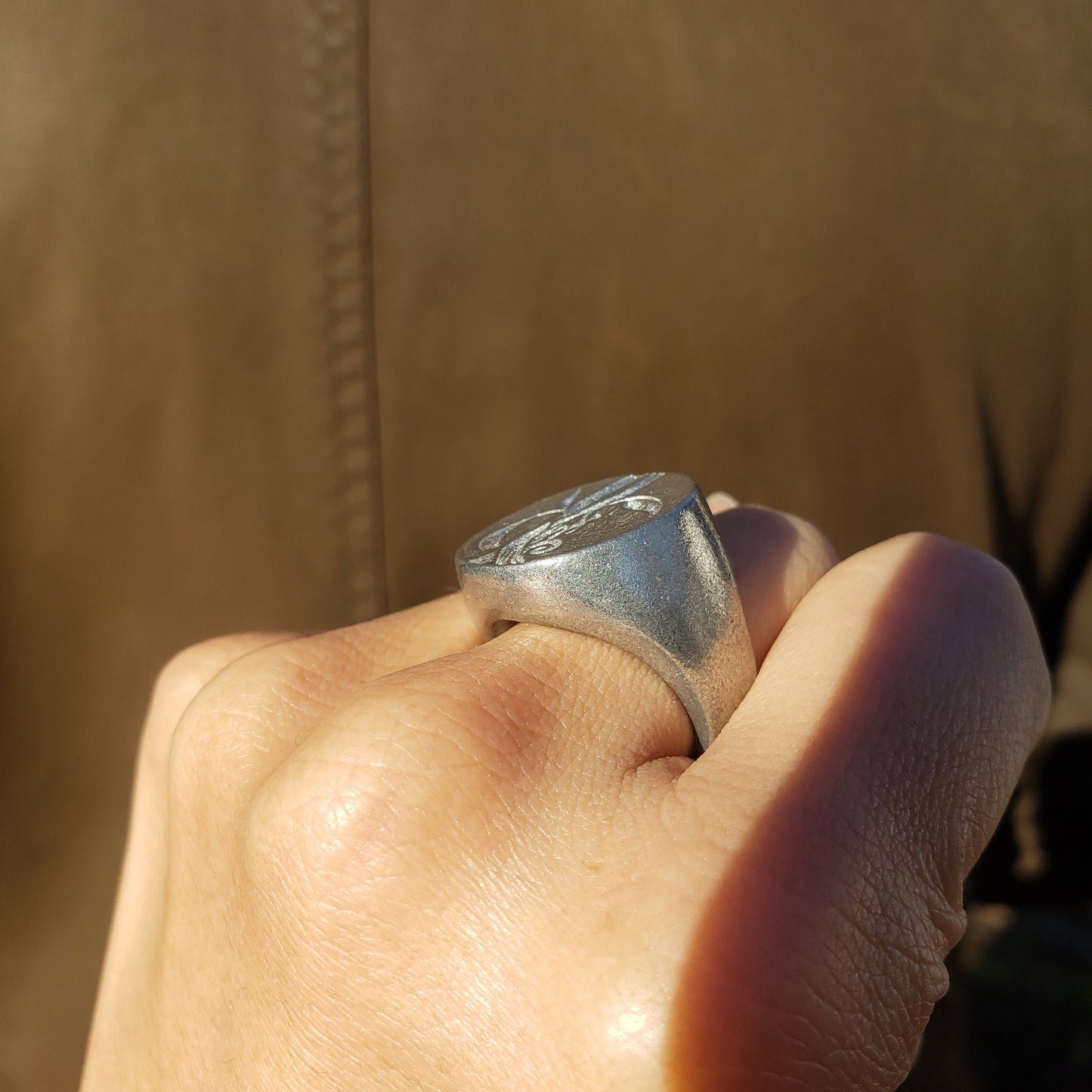 Jack and the beanstalk wax seal signet ring