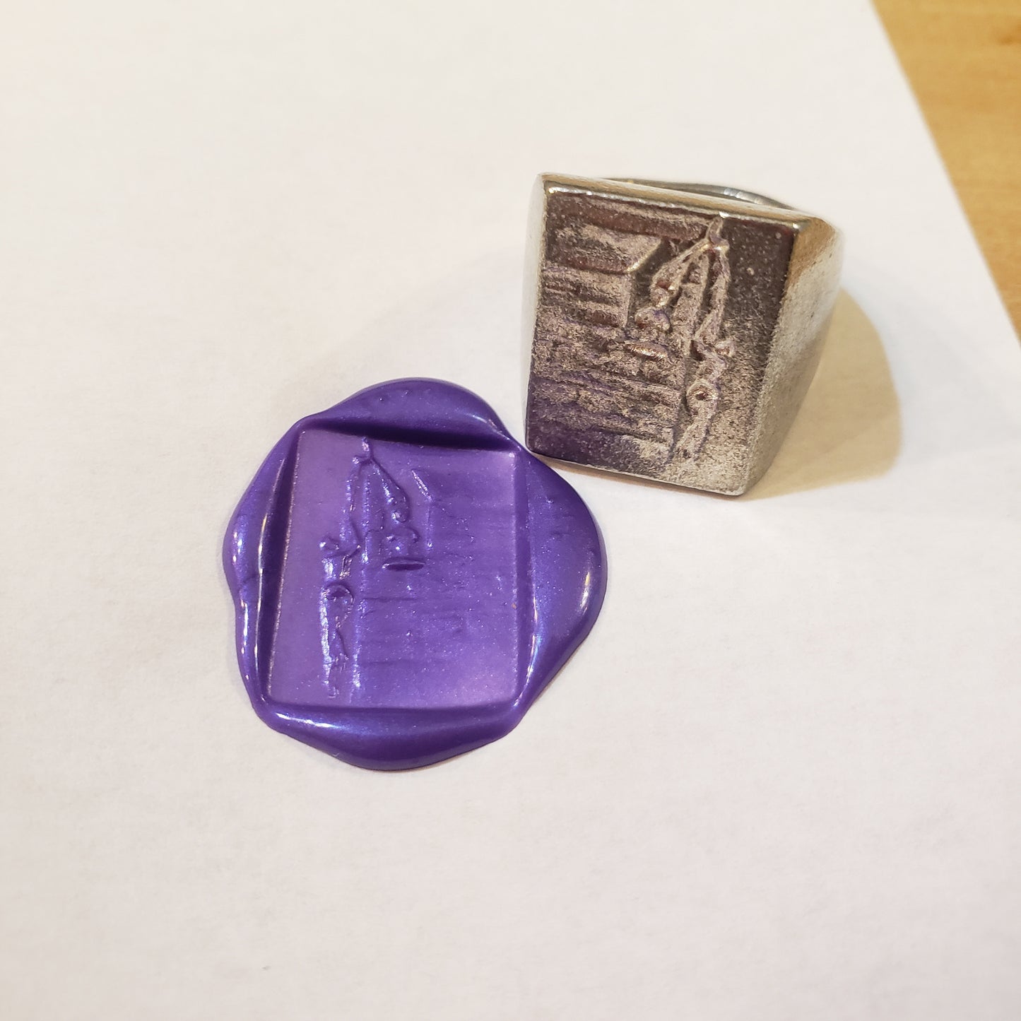 Rapunzel wax seal signet ring