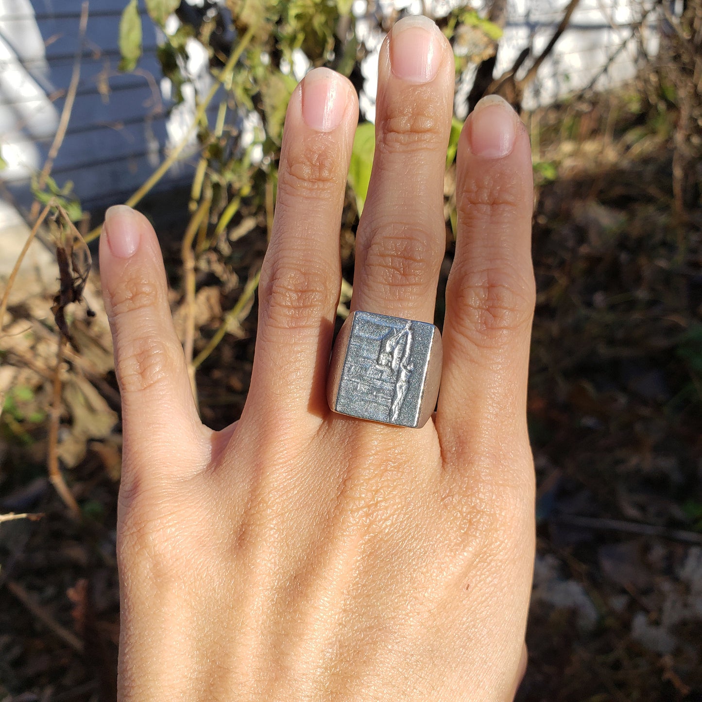 Rapunzel wax seal signet ring