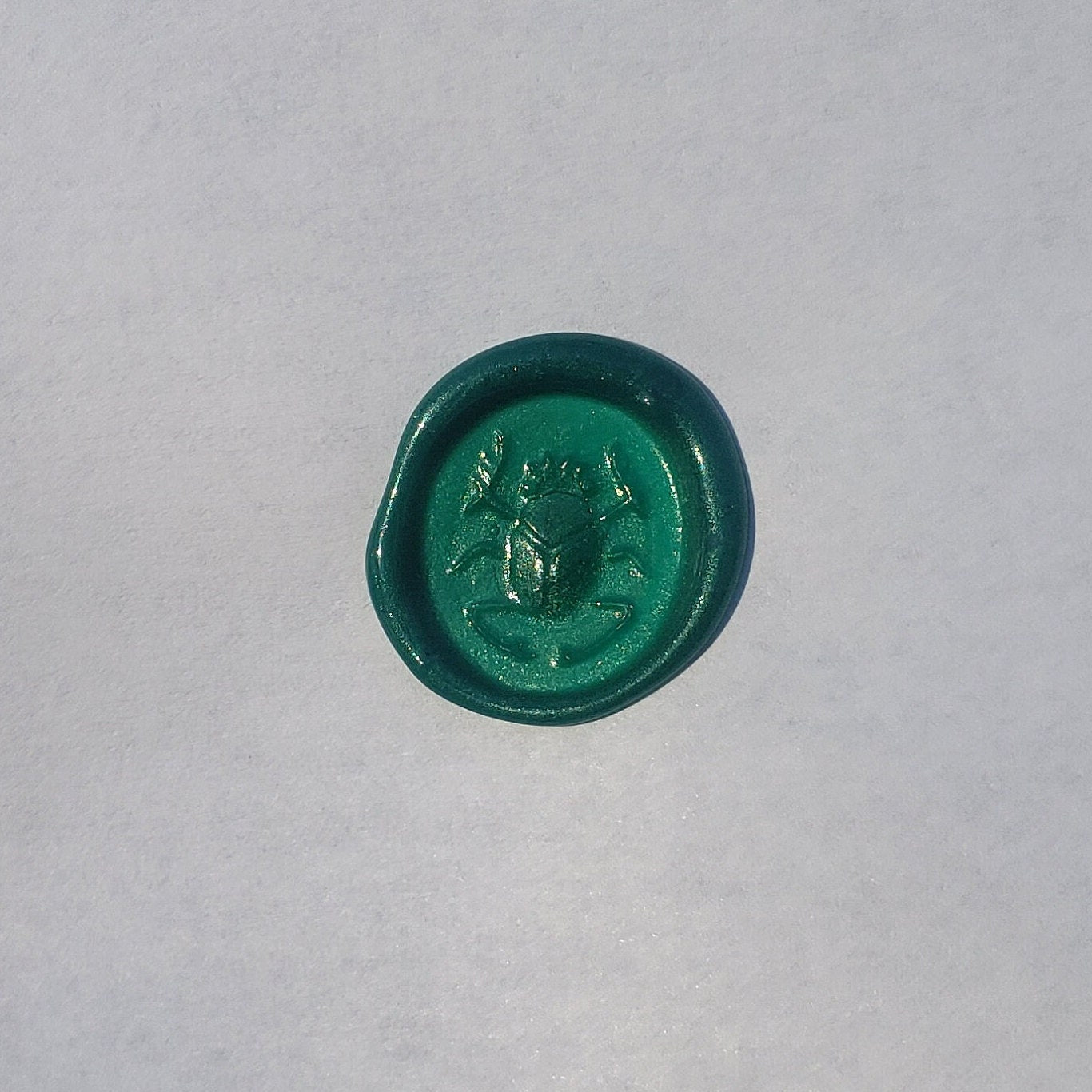 Scarab wax seal signet ring