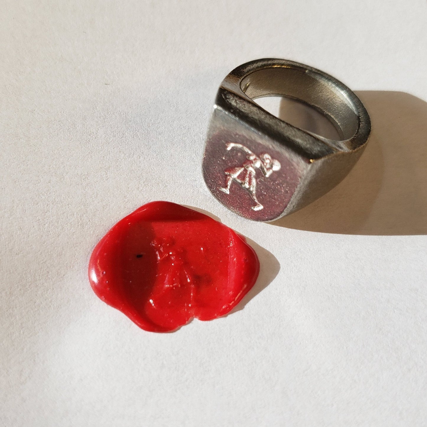 shot put wax seal signet ring