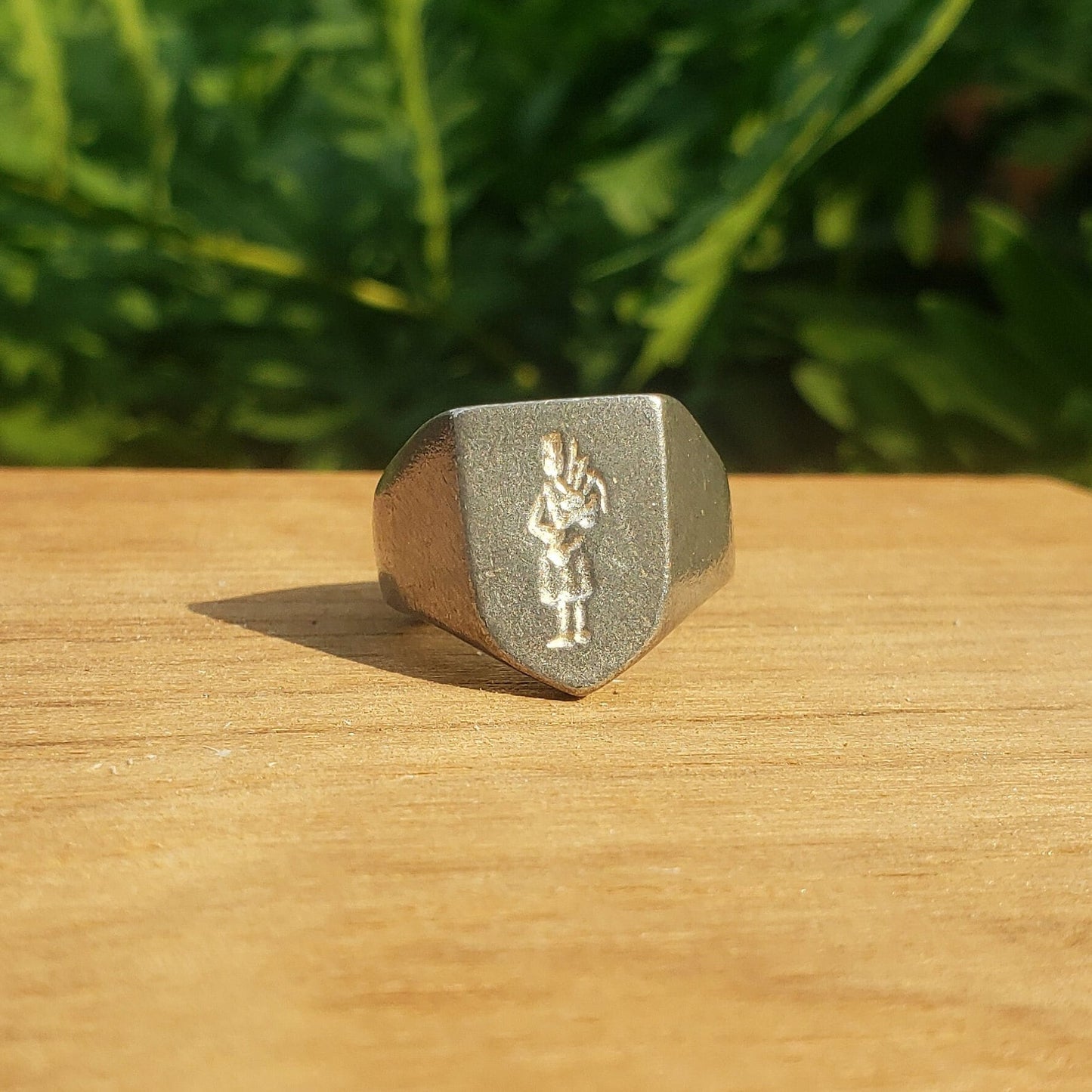 Bagpiper wax seal signet ring