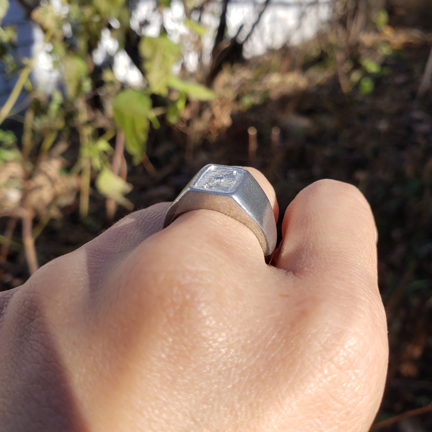 Ace of spades wax seal signet ring