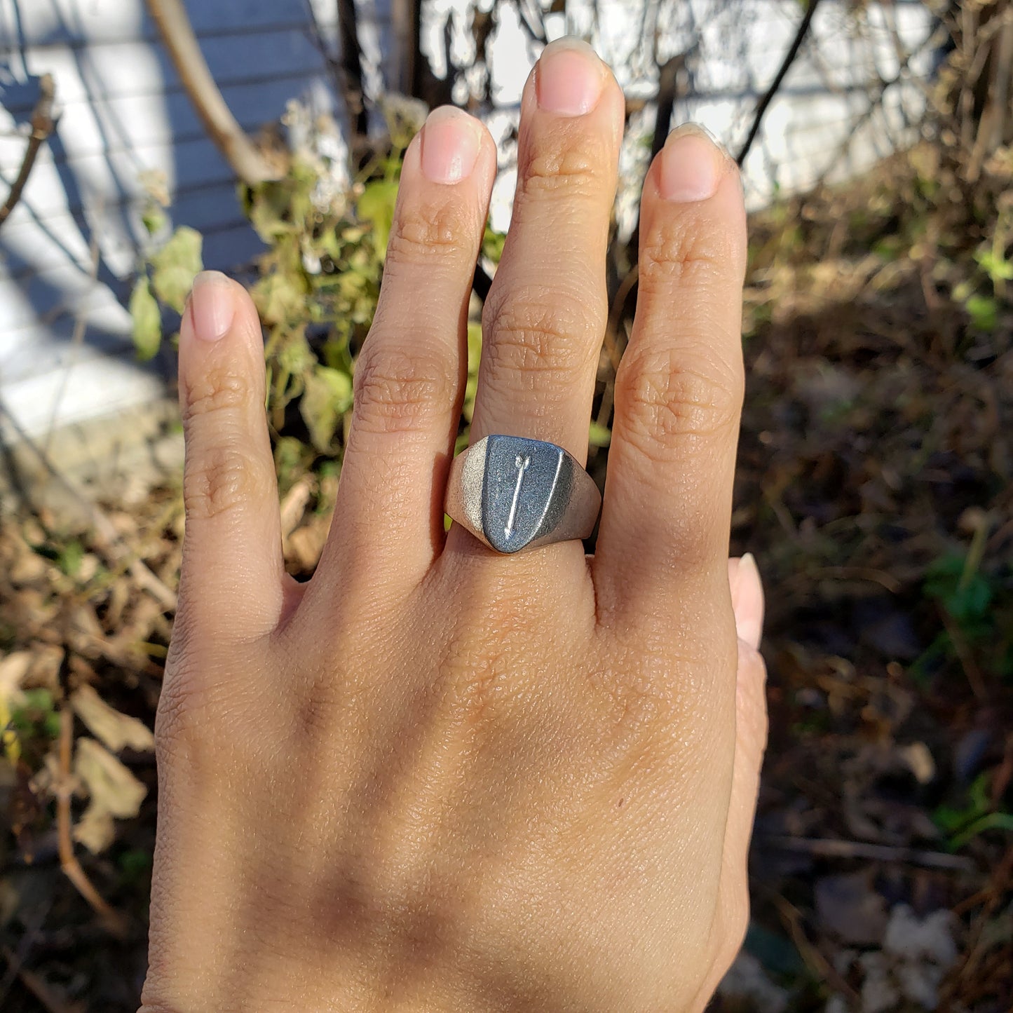 Arrow wax seal signet ring