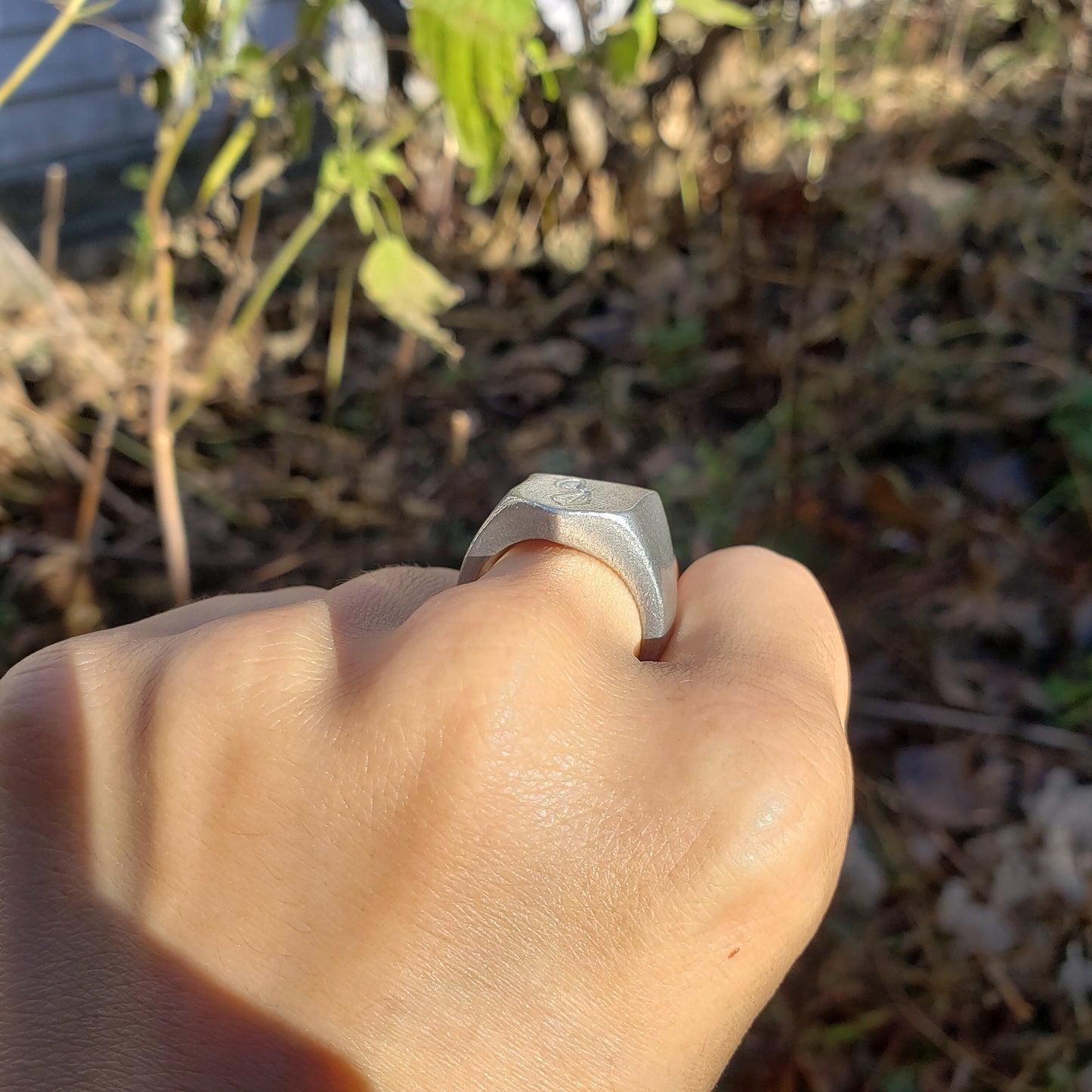 Halo wax seal signet ring